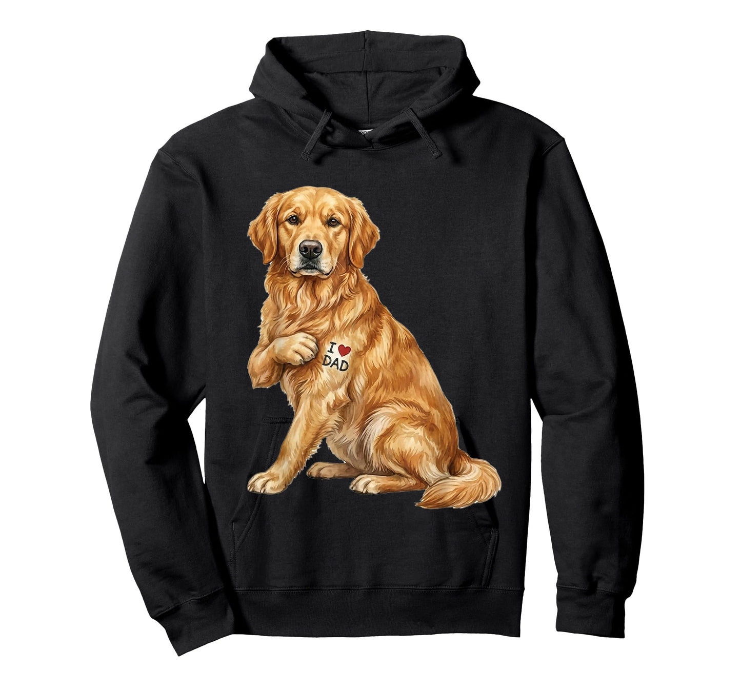 Golden Retriever I Love Dad Dog Dad Father's Day T-Shirt