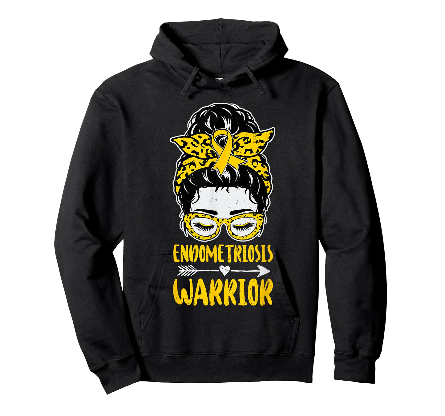 Endometriosis Warrior Awareness Yellow Ribbon Endo Womens T-Shirt