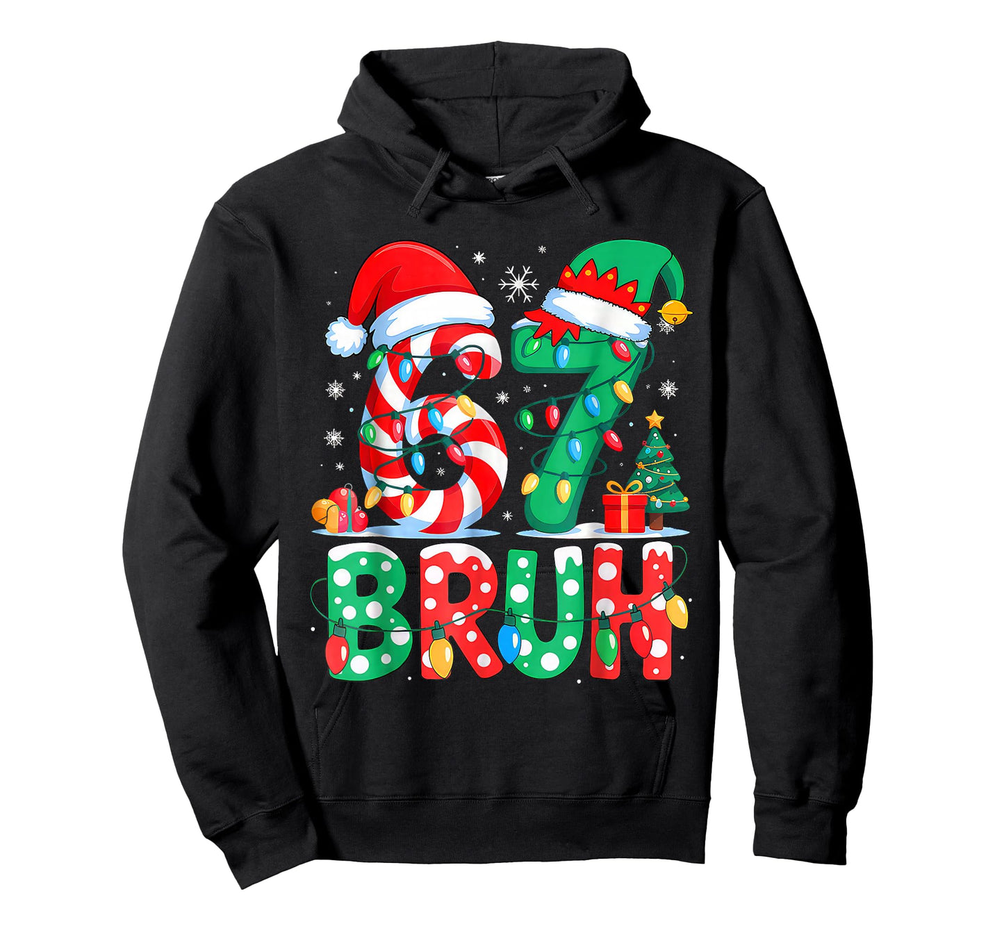 Funny Six Seven 6 7 Meme Christmas Family Xmas Santa 67 T-Shirt