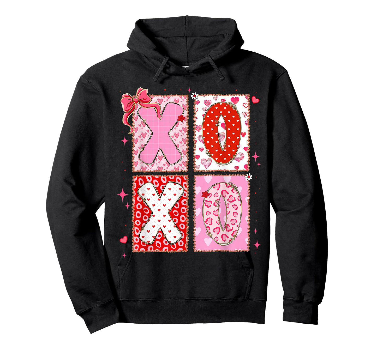 Valentine XOXO Preppy Heart Coquette Bow Girl Kid Women T-Shirt