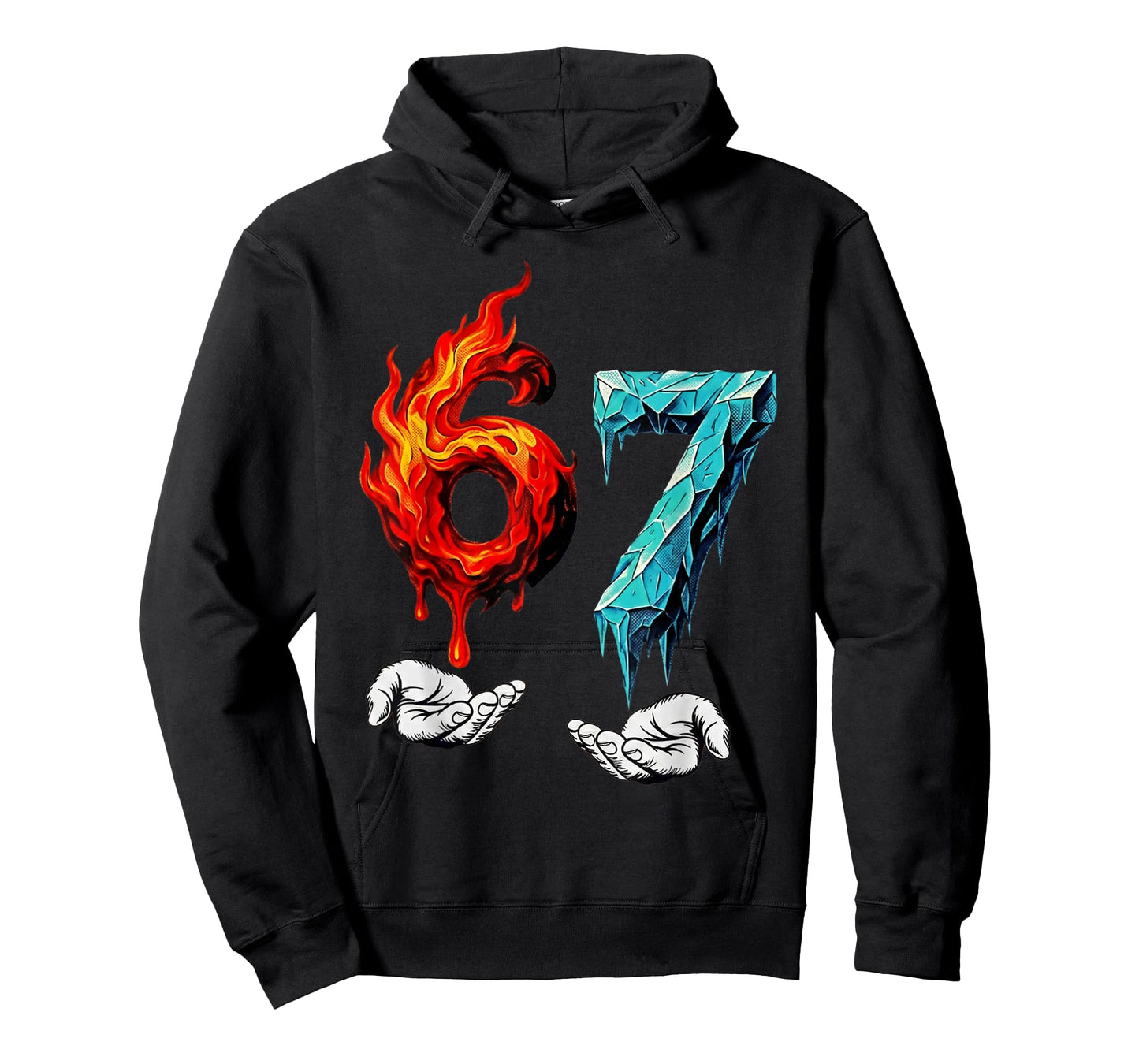 6 7 Meme Six Seven Ice 67 Flames Funny Kids Youth Men Women T-Shirt
