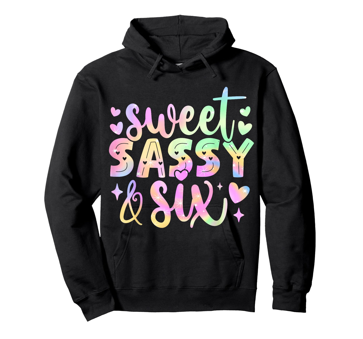 6th Birthday Girl Sweet Sassy and Six 6 Years Old Girls Kids T-Shirt
