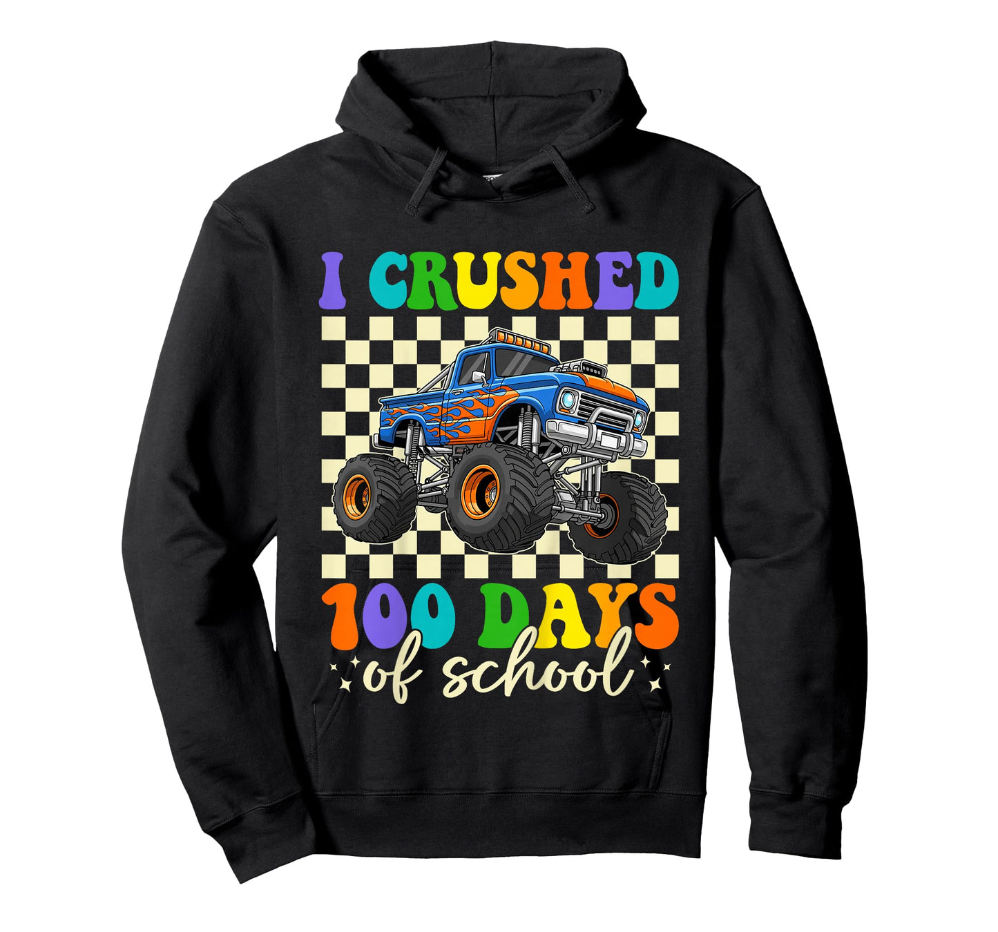 Kids 100 Days of School Monster Truck 100th Day of School Boys T-Shirt