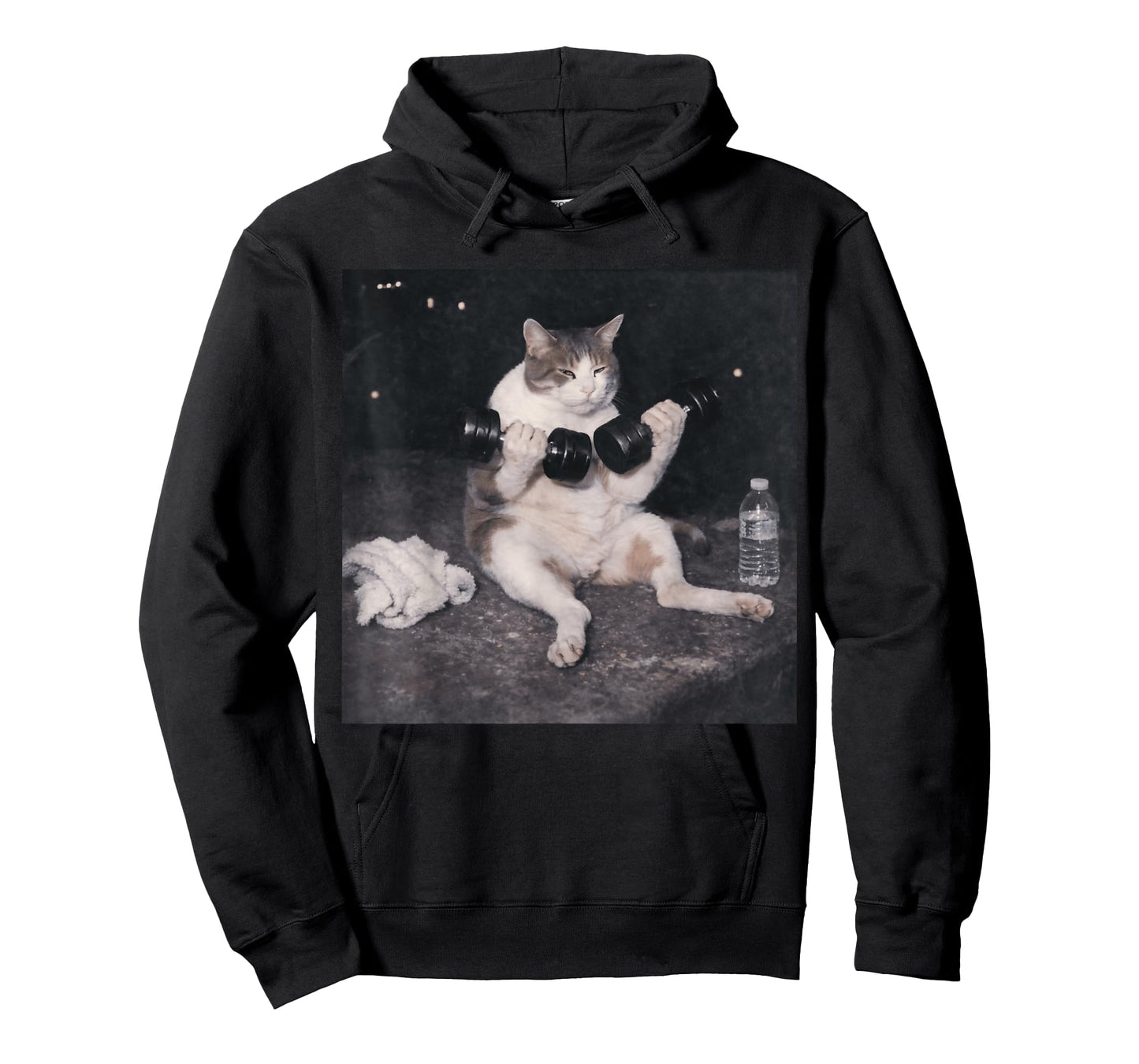 Funny Gym Cat Meme Vintage Weightlifting Workout Day Humor T-Shirt