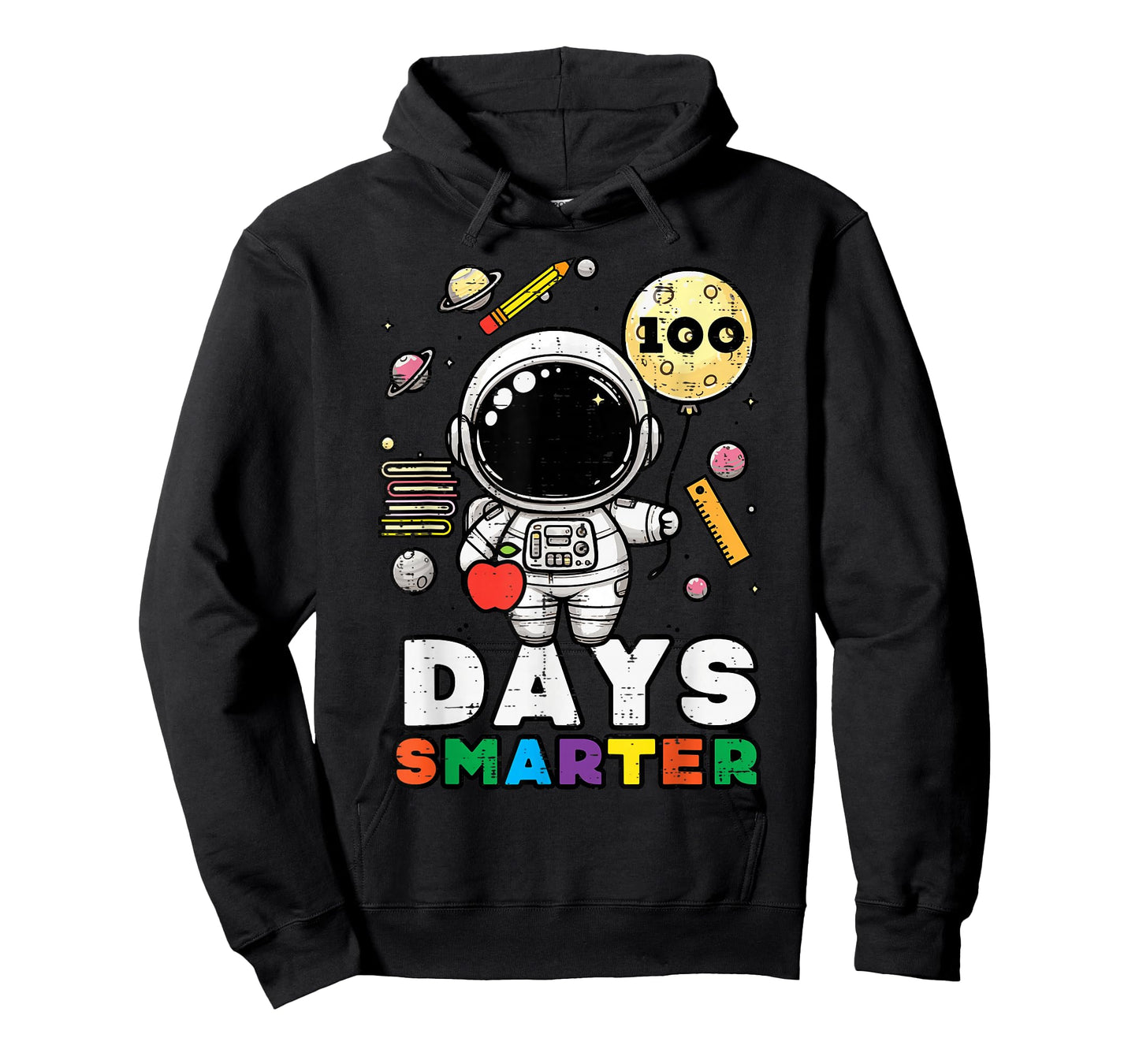 100 Days of School Smarter Astronaut 100th Day Kids Boys T-Shirt