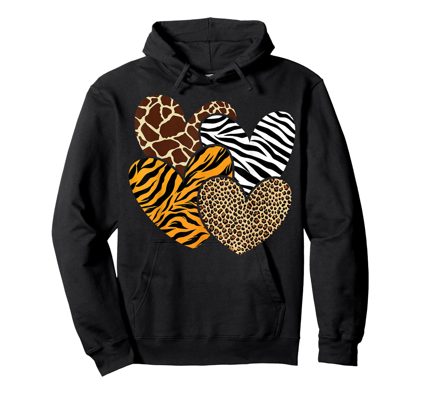 Girls Animal Print Clothes Kids Cheetah Leopard Heart T-Shirt