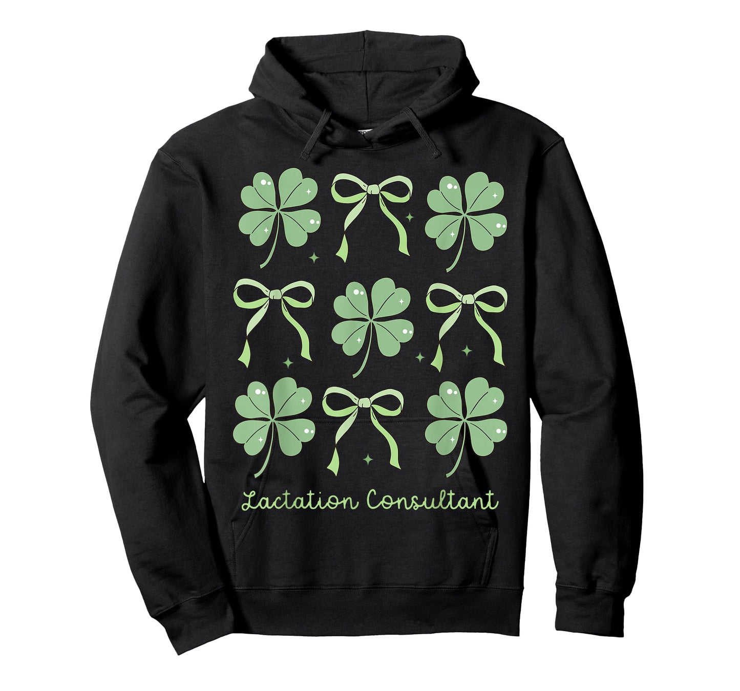 Coquette Bow Shamrock Lactation Consultant St Patrick's Day T-Shirt