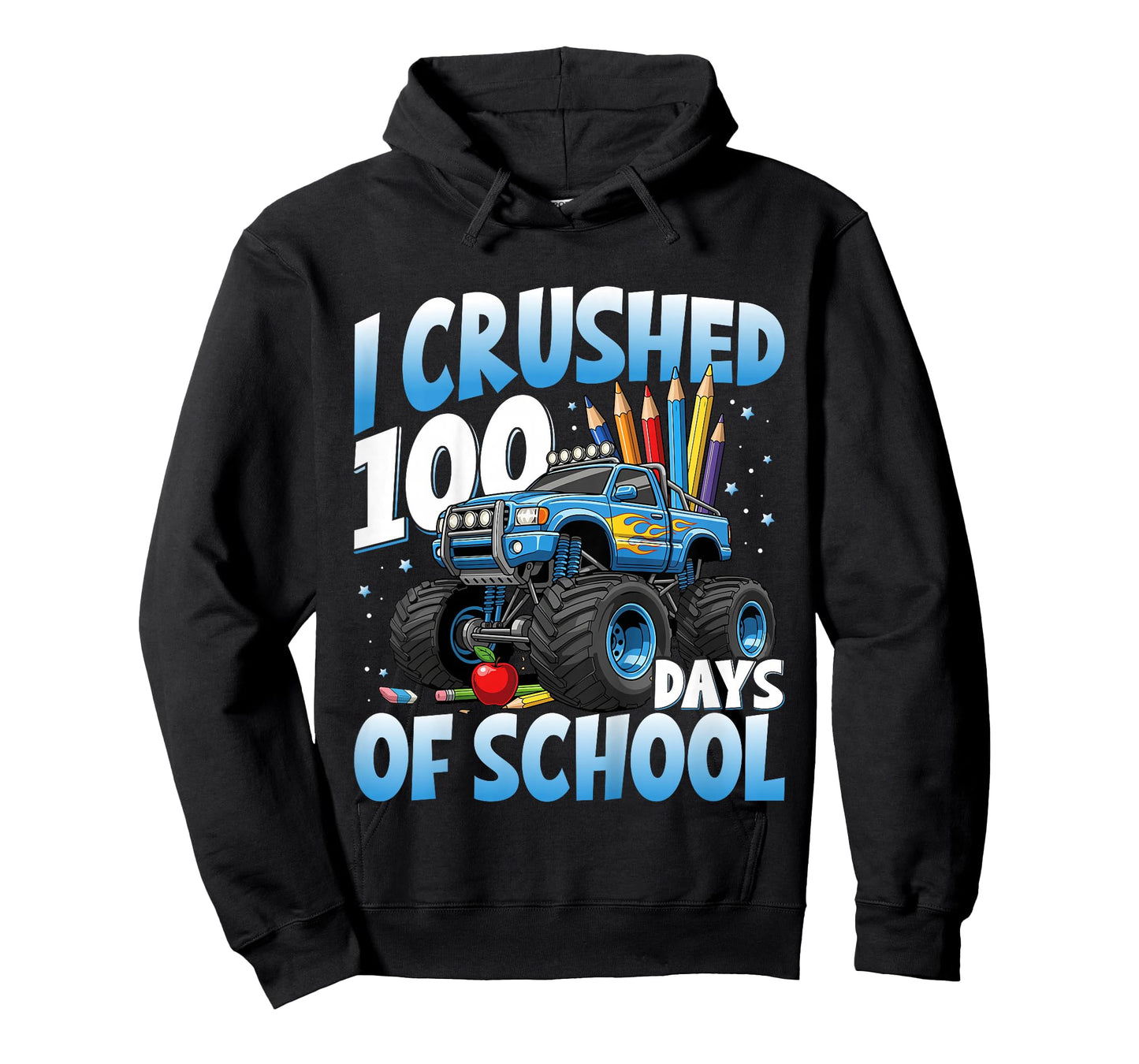 Kids 100 Days of School Monster Truck 100th Day of School Boys T-Shirt