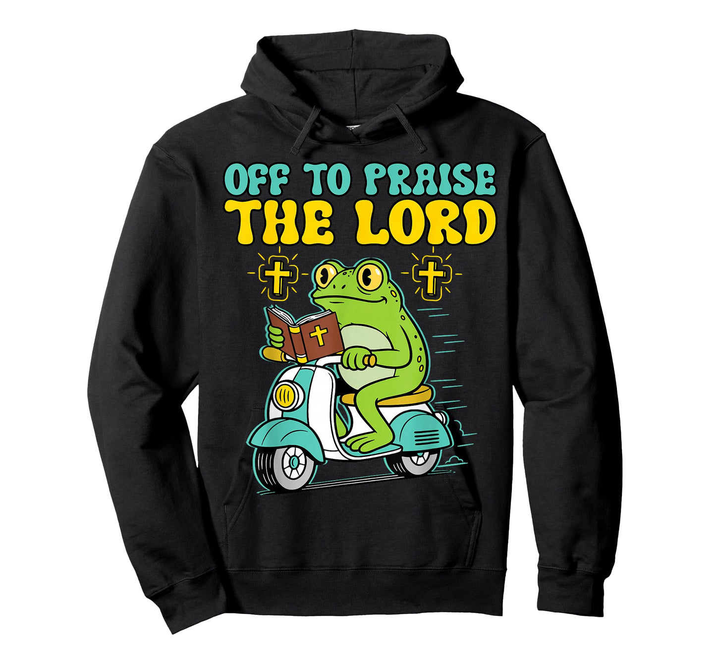 Funny Christian Frog Meme Off to Praise The Lord Religious T-Shirt