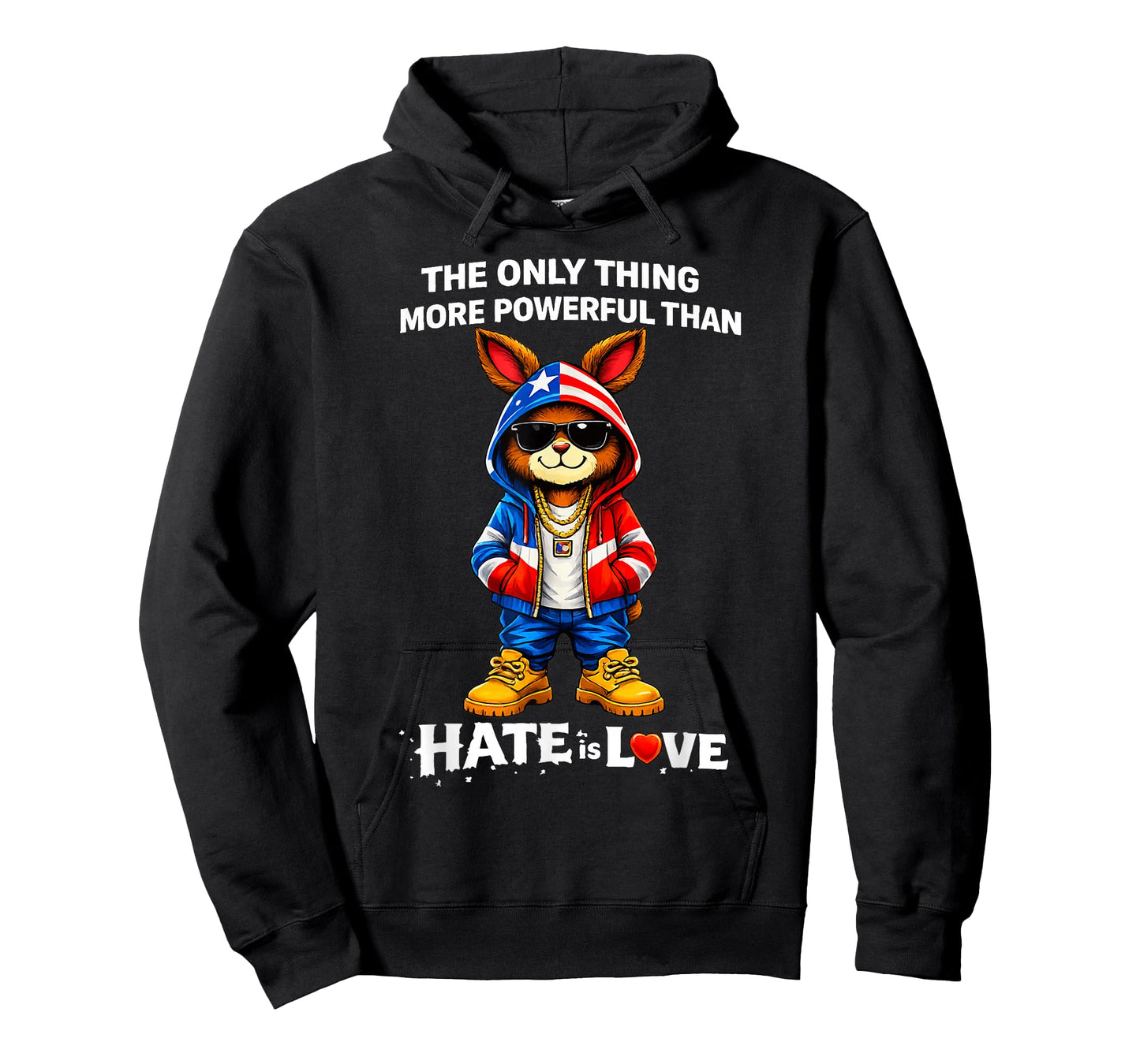 The Only Thing More Powerful Than Hate is Love Bunny T-Shirt