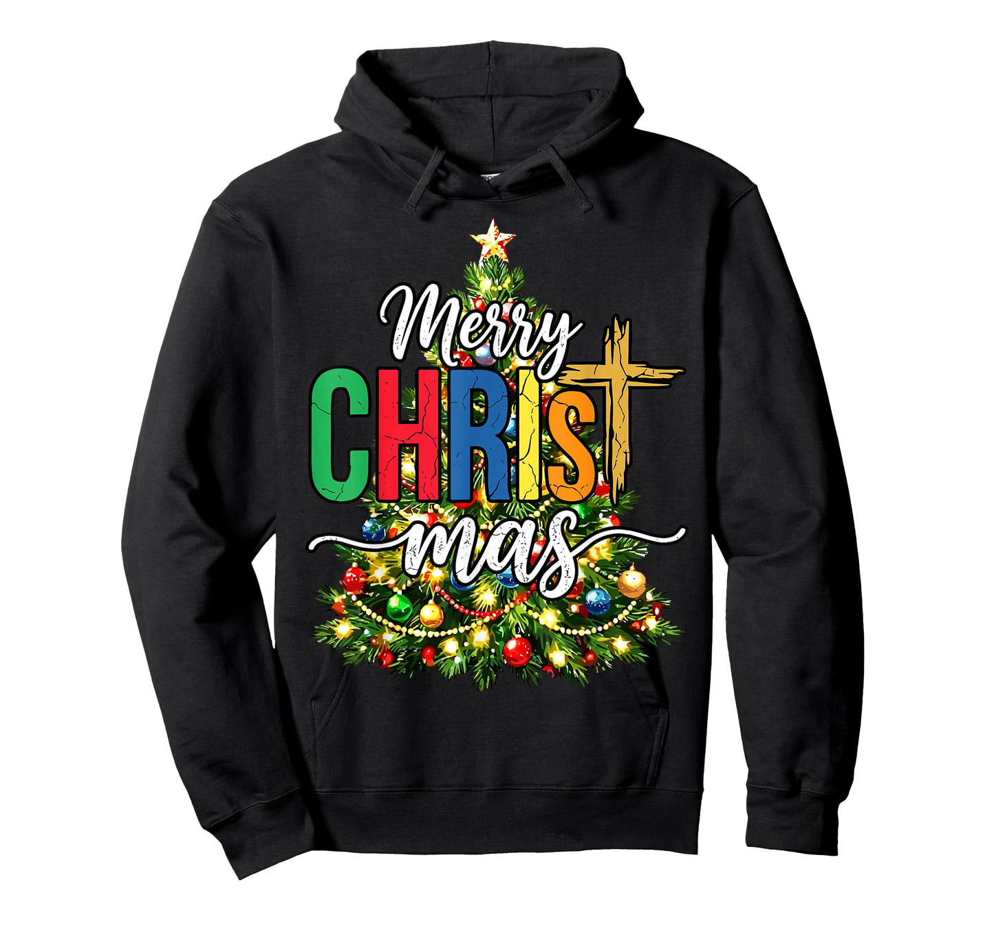 Merry Christmas Tree Christian Xmas T-Shirt
