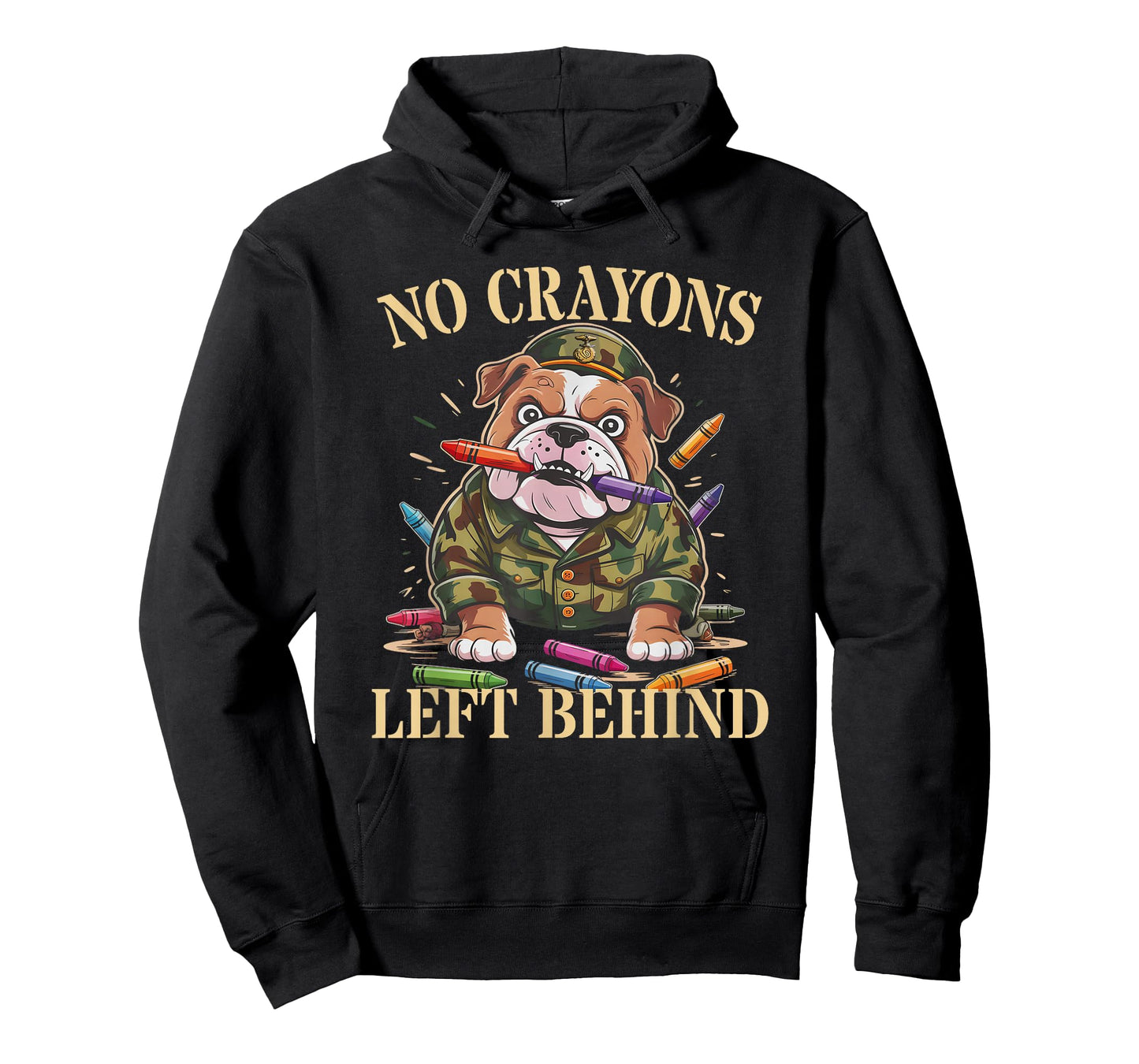 Funny NO Crayons Left Behind Grunt Father Military Soldier T-Shirt