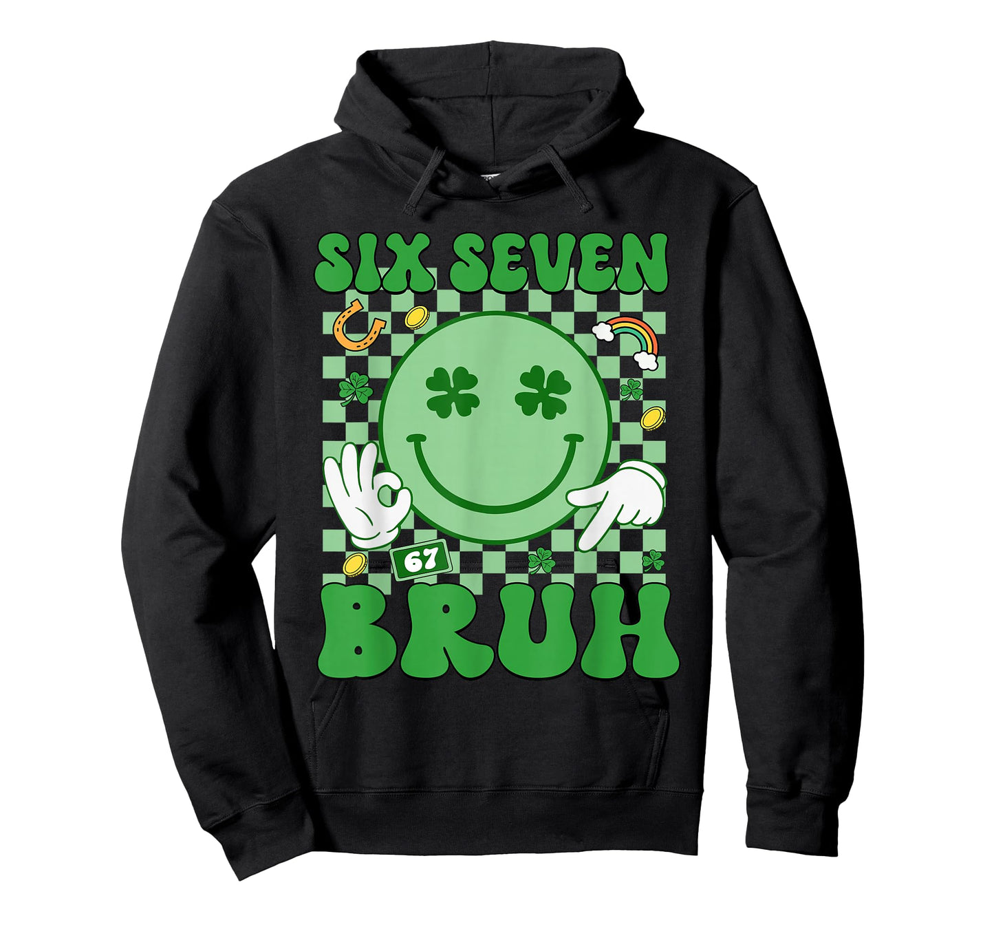 67 Meme Six Seven 6 7 Bruh St Patricks Day Boys Girls Kids T-Shirt
