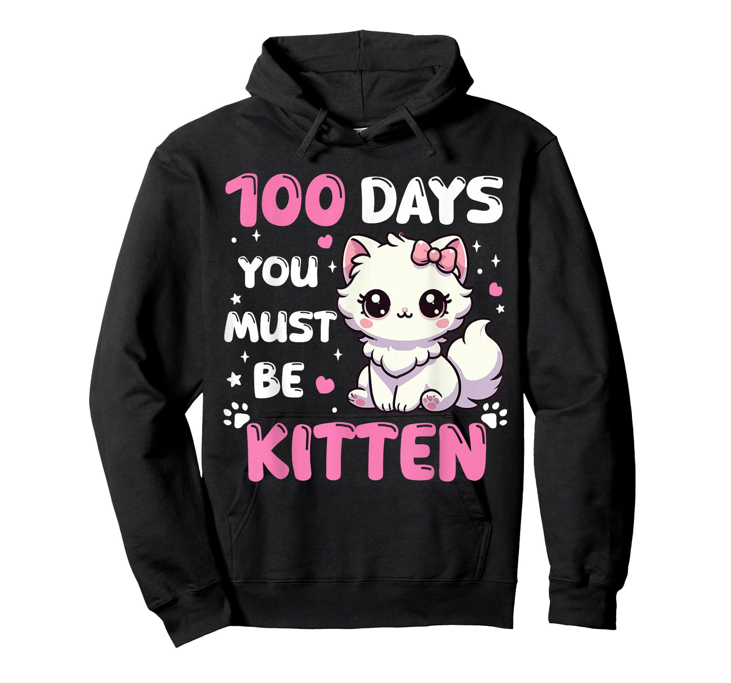100 Days of School Kitten Cat 100th Day of School Girls T-Shirt