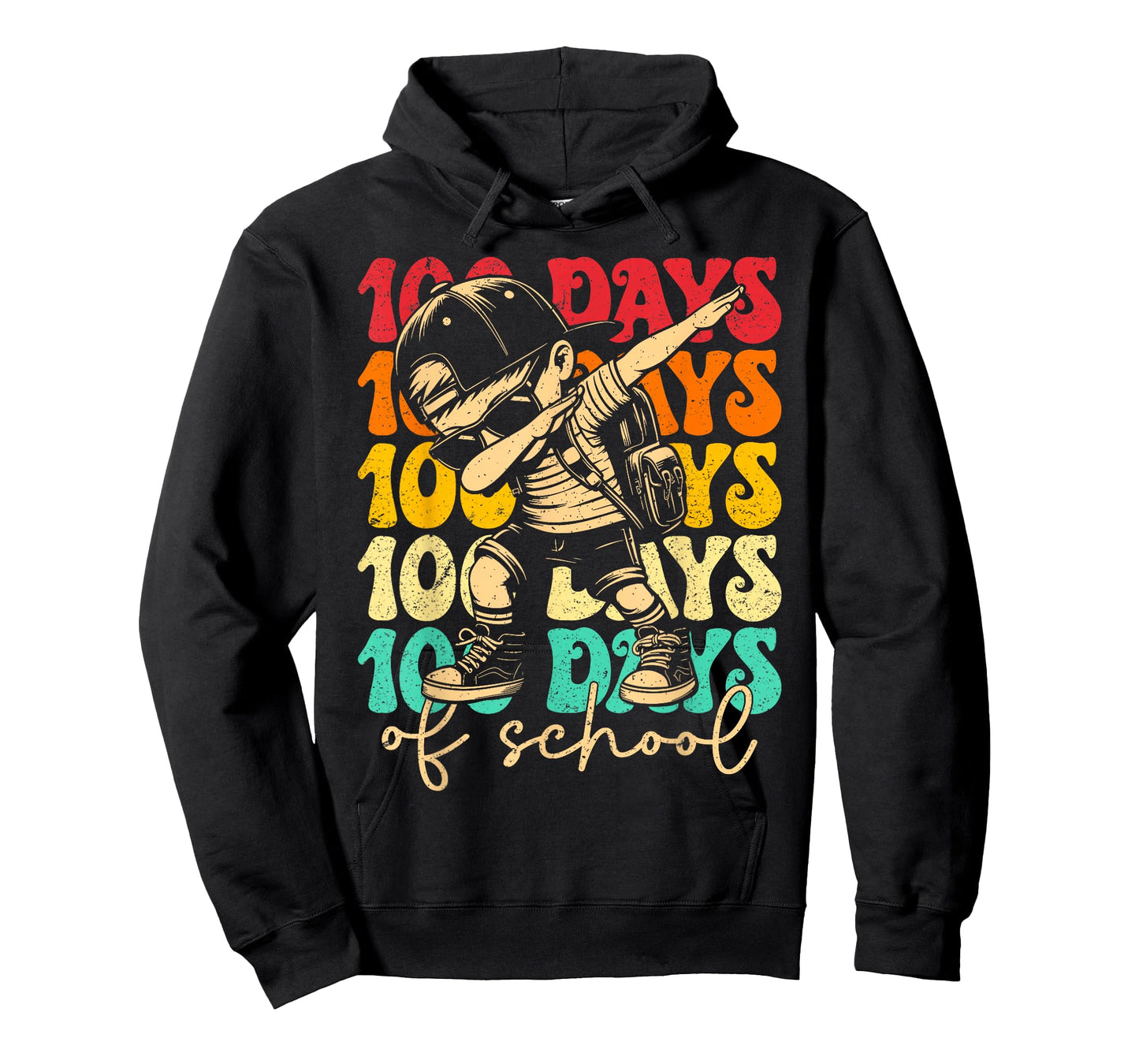 100 Days of School Dabbing Boy Student 100th Day of School T-Shirt