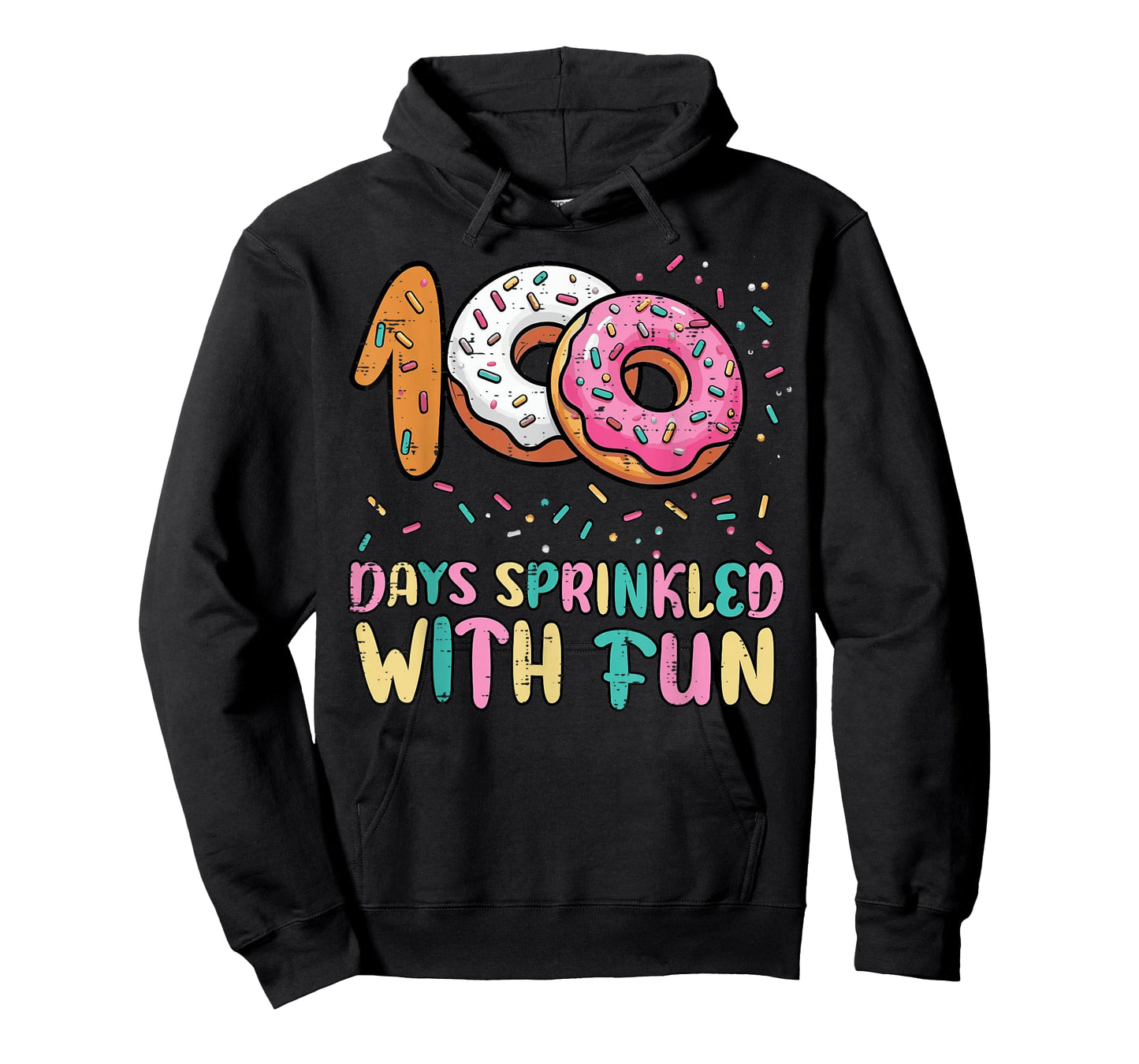 100 Days of School Donut Sprinkled Fun 100th Day Girls Kids T-Shirt