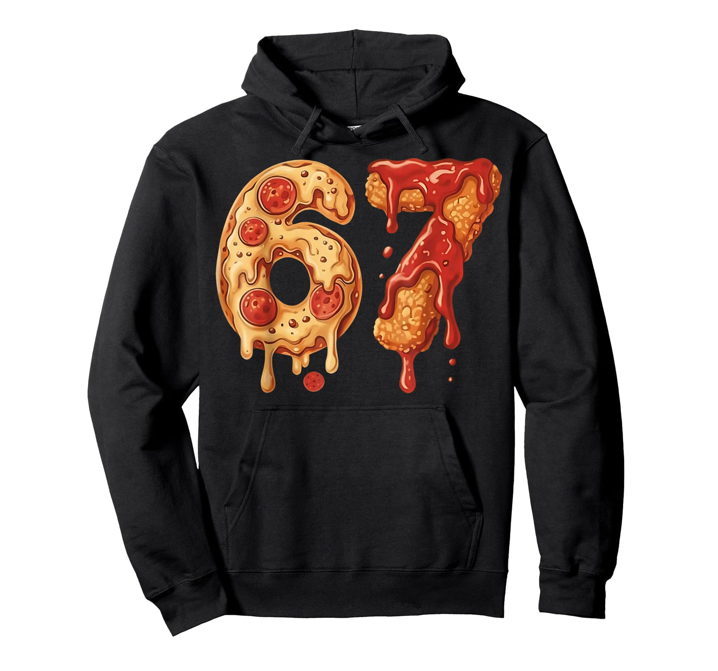 67 Pizza Meme Funny Six Seven Gen Alpha Slang Kids Design T-Shirt