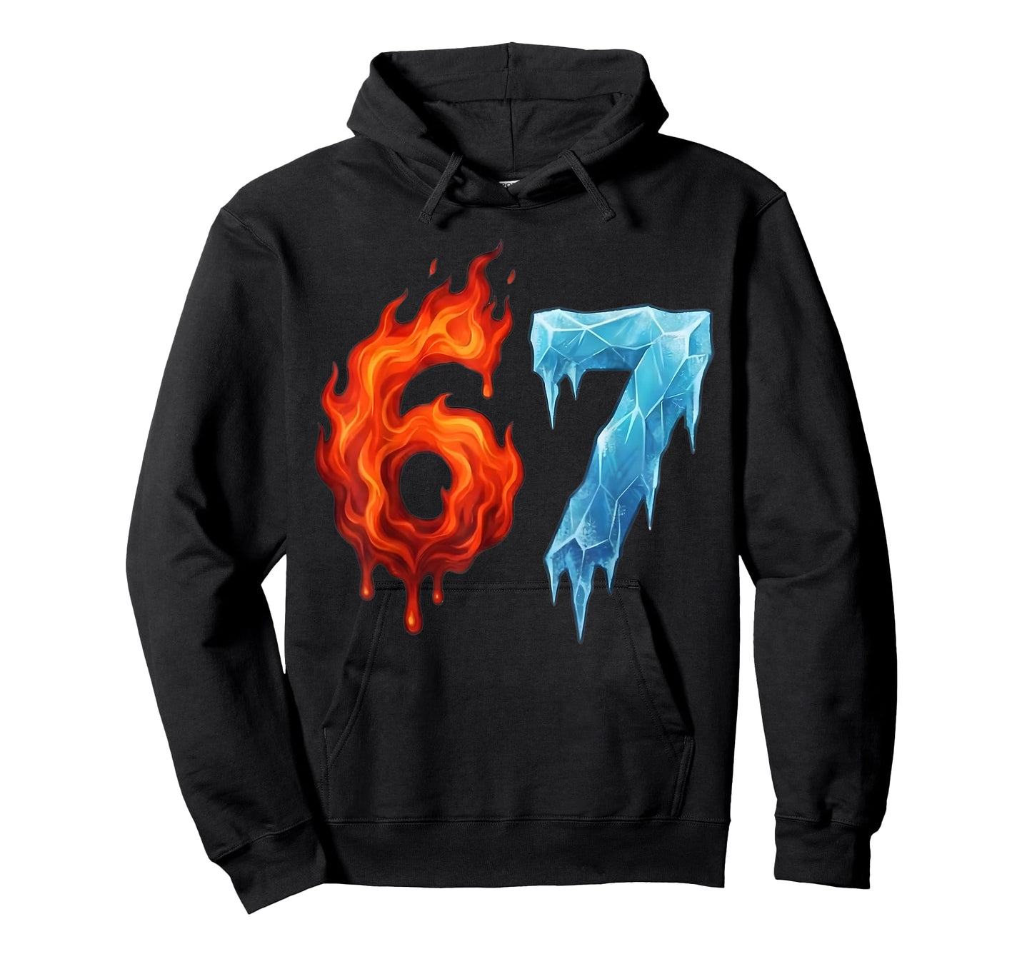 6 7 Meme Six Seven Ice 67 Flames Funny Kids Youth Men Women T-Shirt