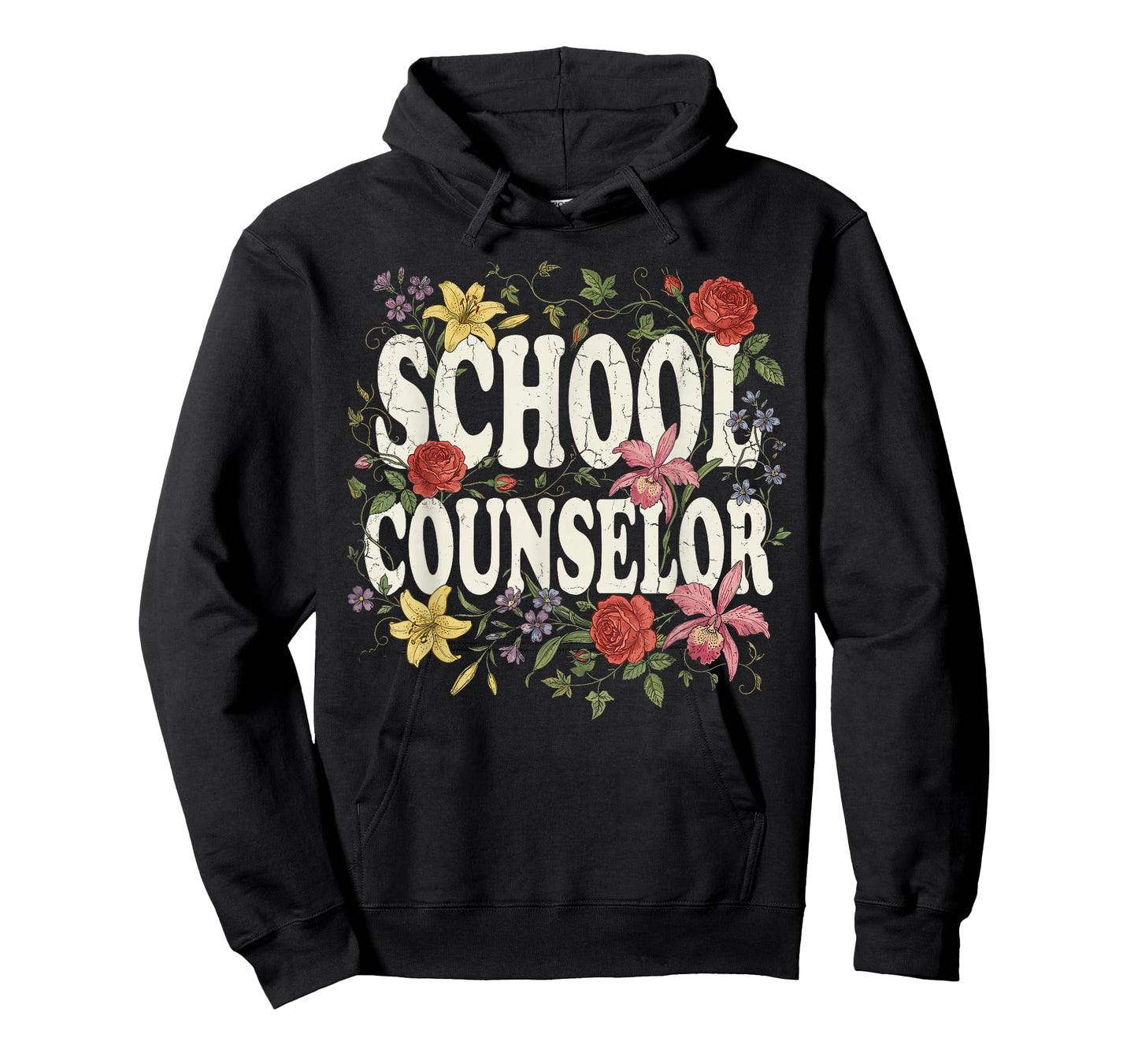 Funny School Counselor Appreciation Women Counseling Flowers T-Shirt