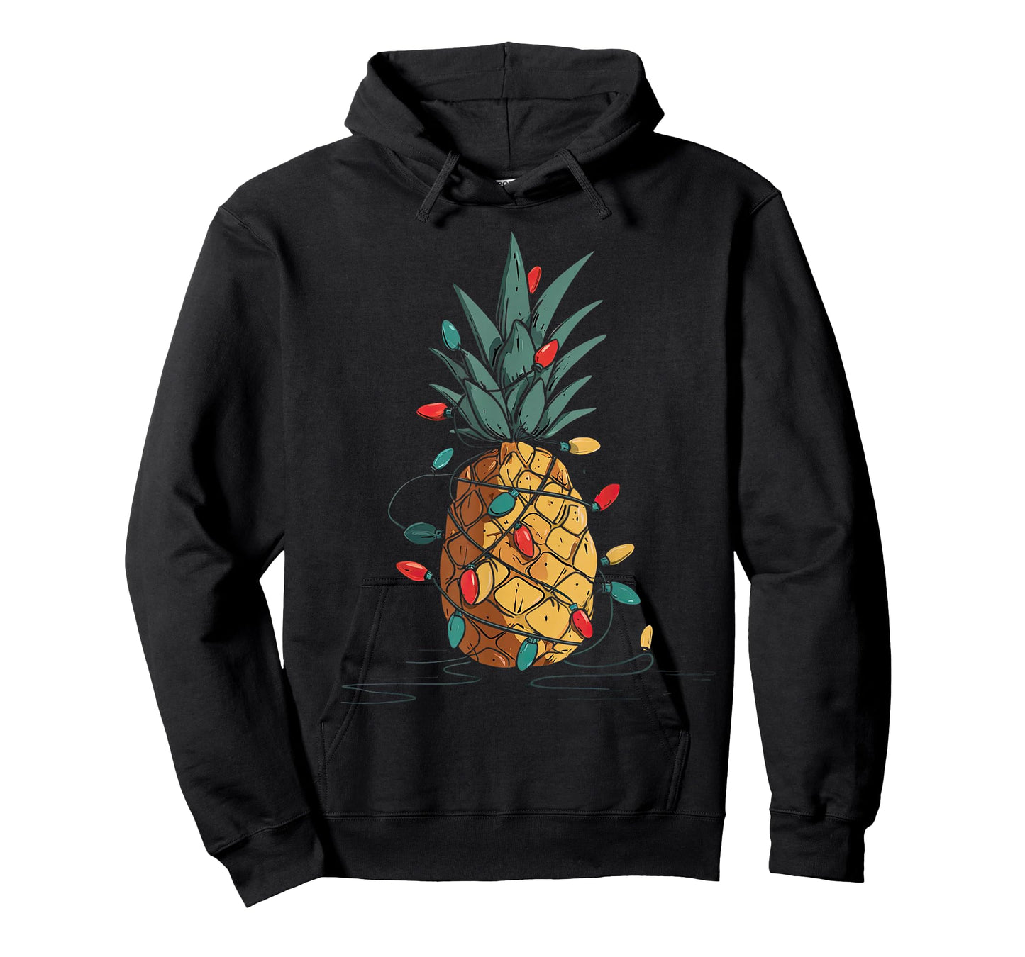 Funny Pineapple Christmas Graphics Lights Lover T-Shirt