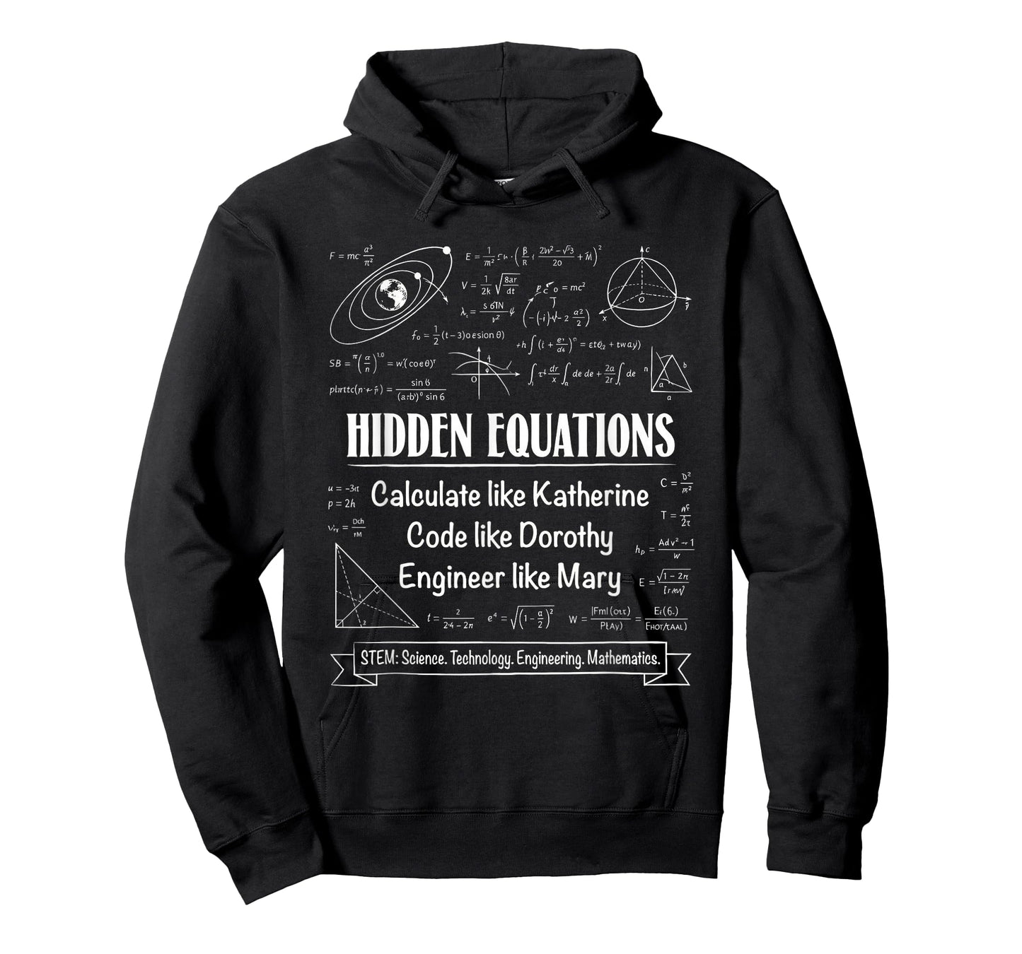 Black History Month Hidden Equations STEM Math Science T-Shirt