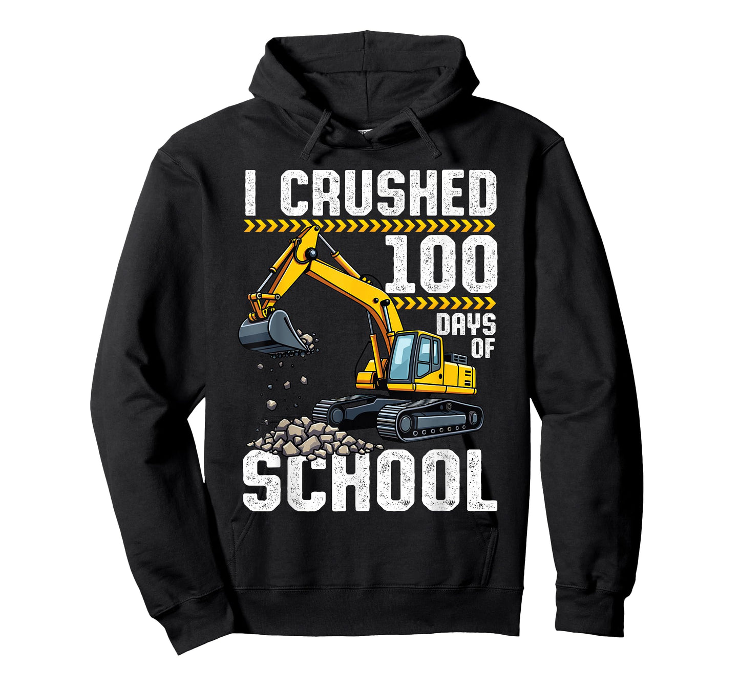 100 Days of School Construction Excavator 100th Day Boys T-Shirt