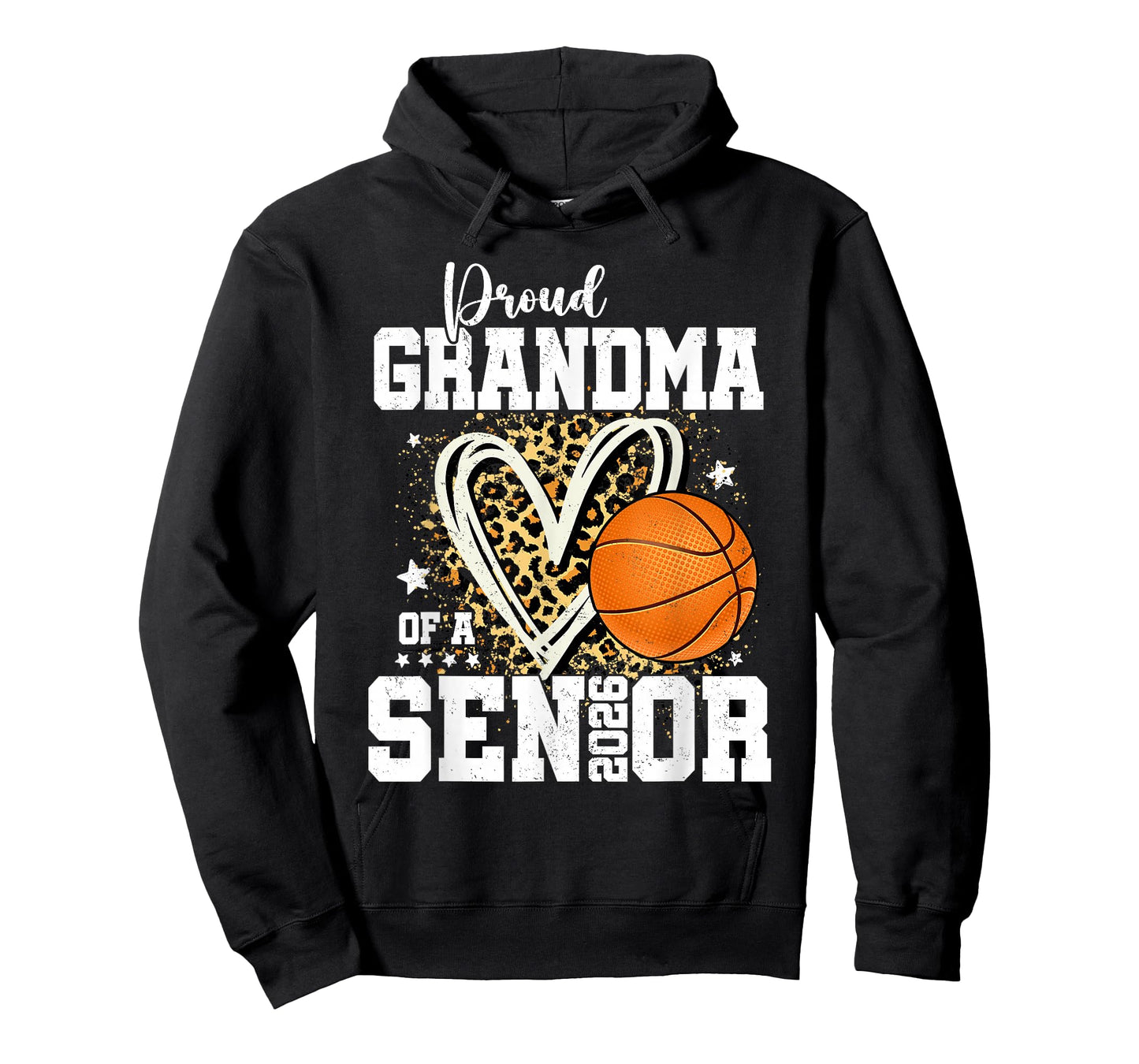 Proud Grandma of A 2026 Senior Basketball Graduation Leopard T-Shirt