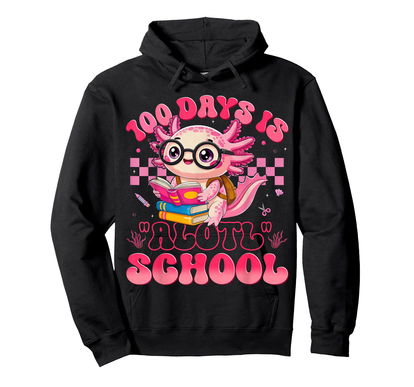 Axolotl 100th Day of School 100 Days is Alotl School Kids T-Shirt