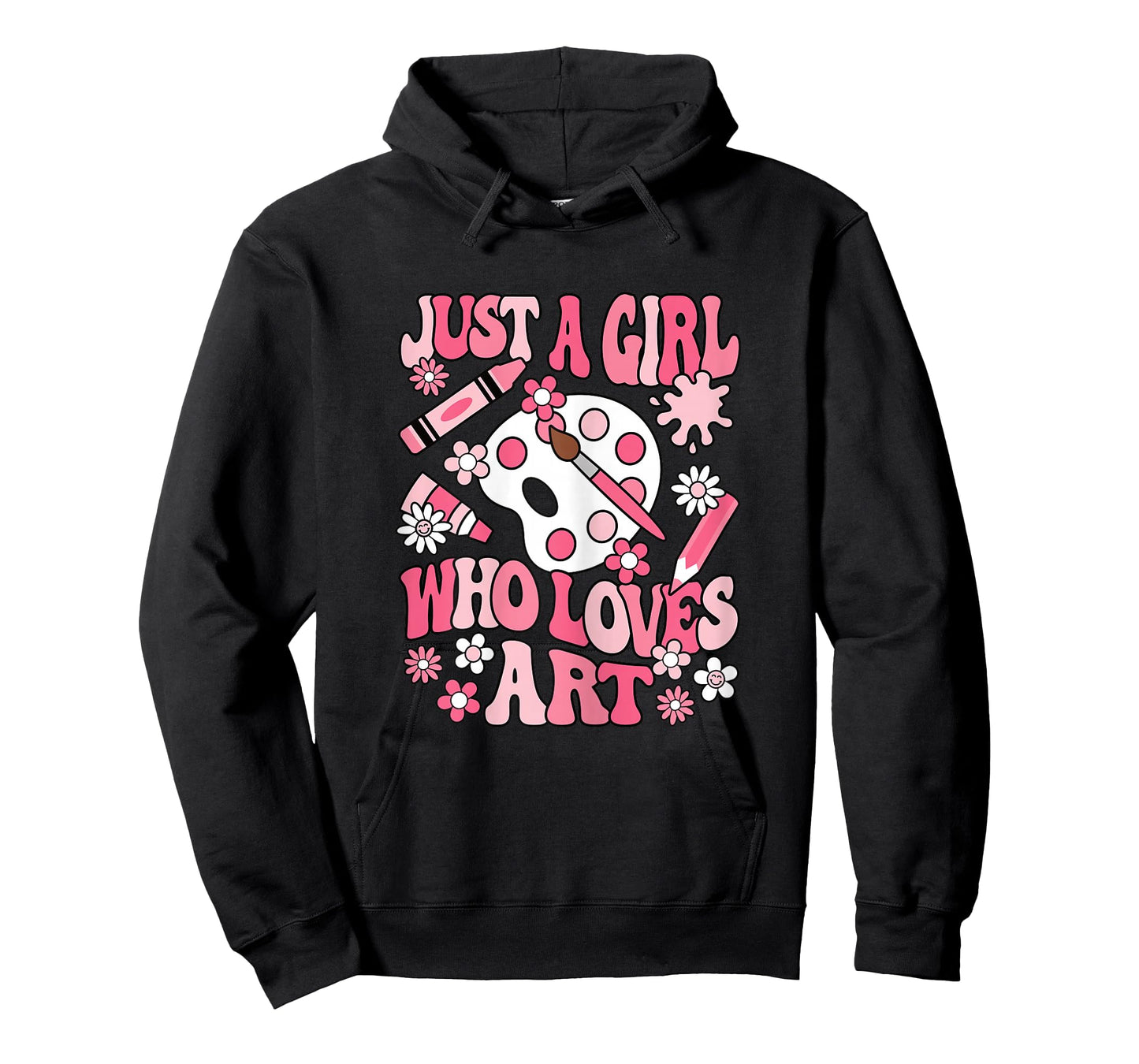 Just A Girl Who Loves Art Painting Artist Girls Kids T-Shirt