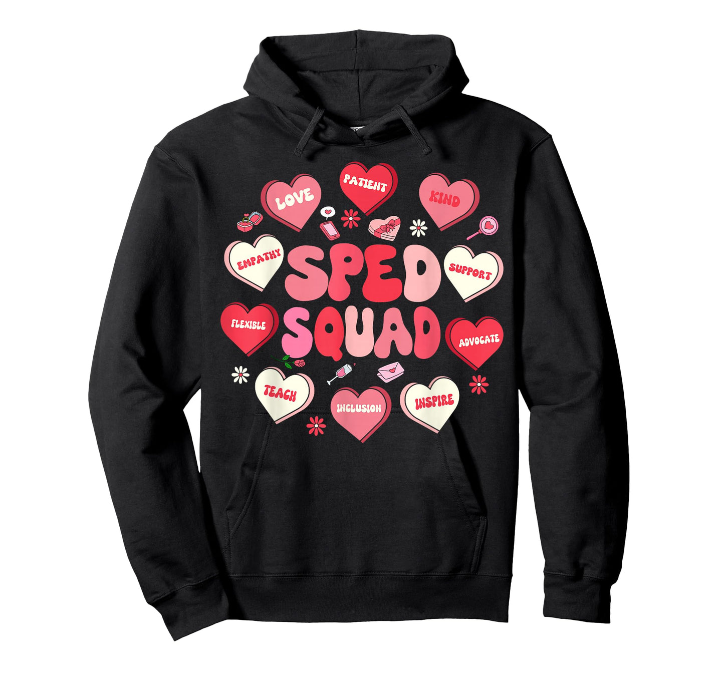 Retro Candy Heart Valentines SPED Teacher Special Education T-Shirt
