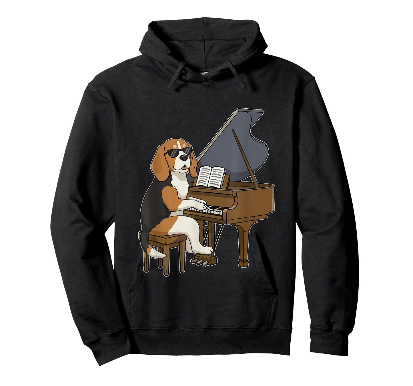 Beagle Playing Piano Instrumentalist Funny Owner Family T-Shirt