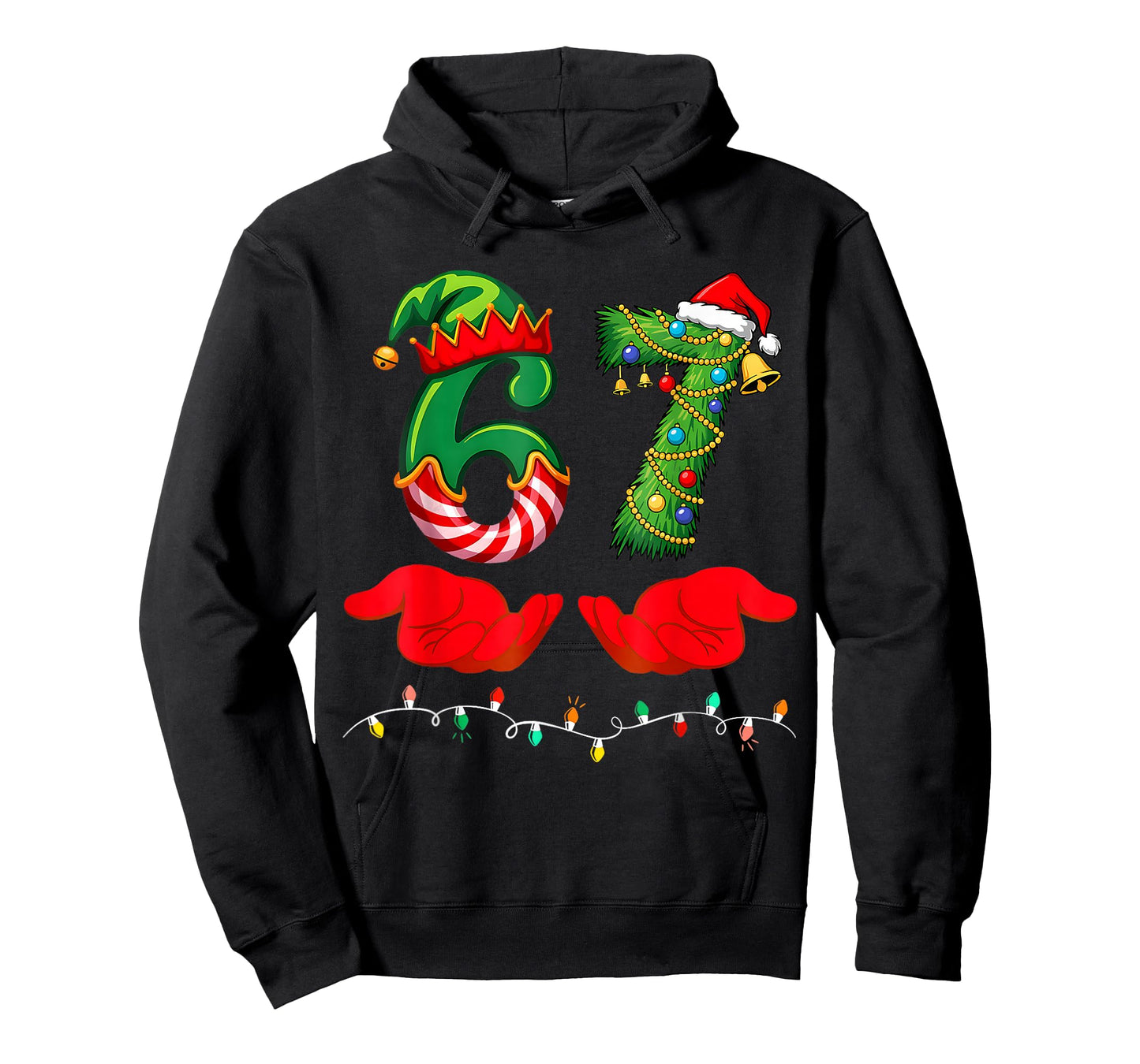 67 Christmas 6 7 Meme Pajamas Holiday Gen Alpha Slang T-Shirt