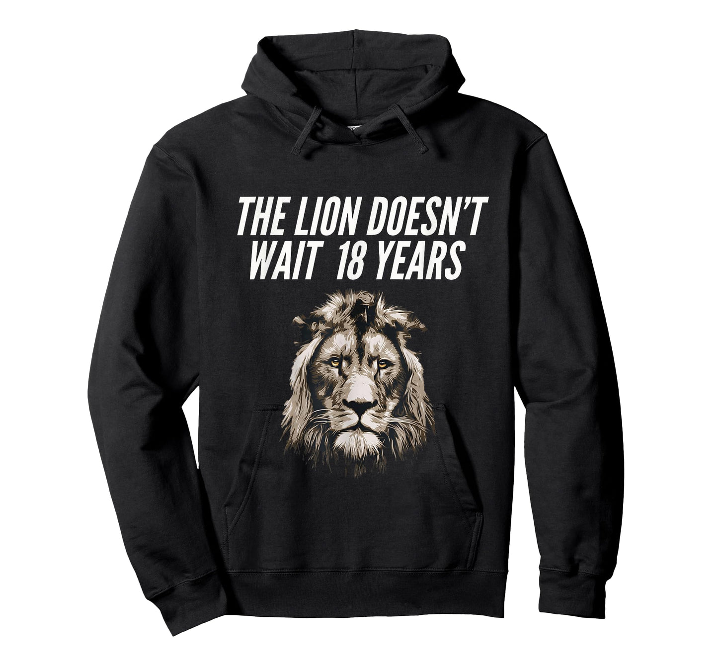 Funny Lion Meme The Lion Doesn't Wait 18 Years gen z Alpha T-Shirt