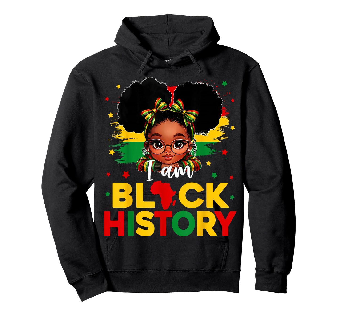 I Am Black History Coquette Pride African American Girl Kid T-Shirt