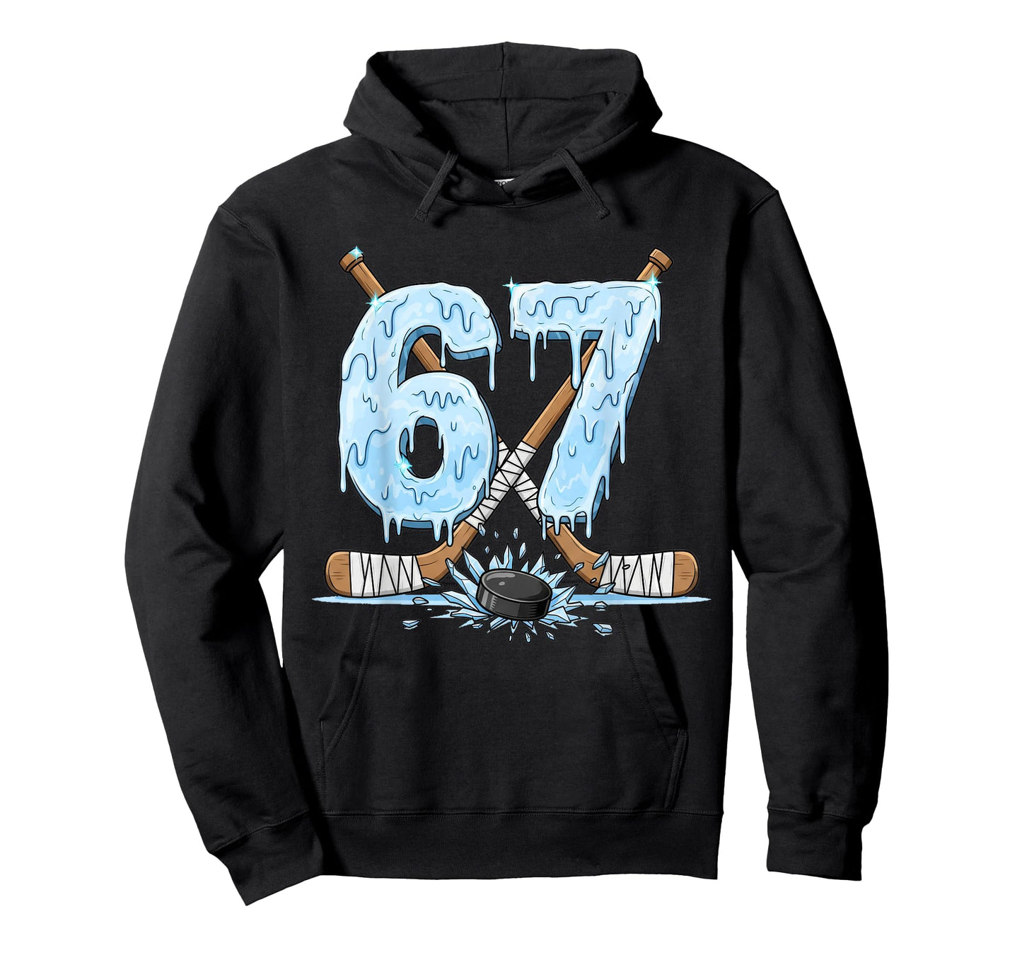 67 Hockey Drip Number Funny Meme Style Boys Graphics T-Shirt