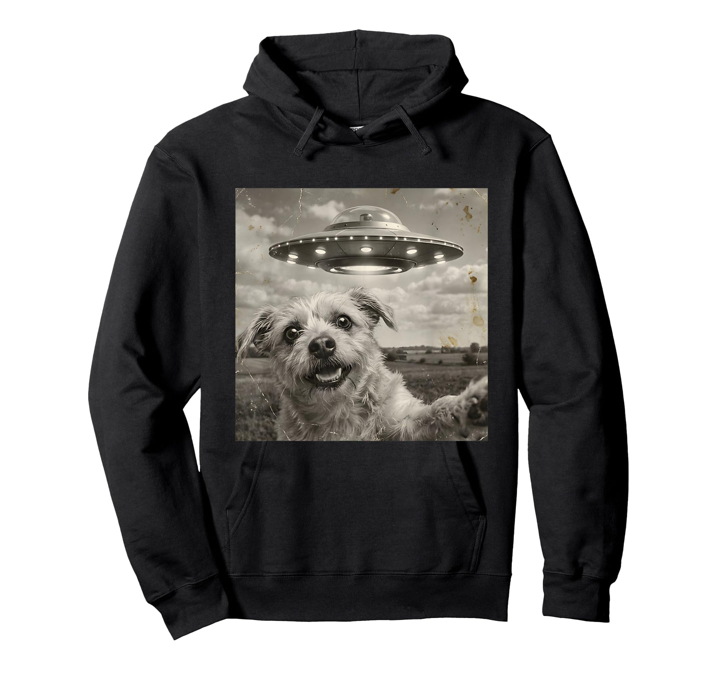 Funny Dog UFO Alien Abduction - Conspiracy Theorist Gift T-Shirt