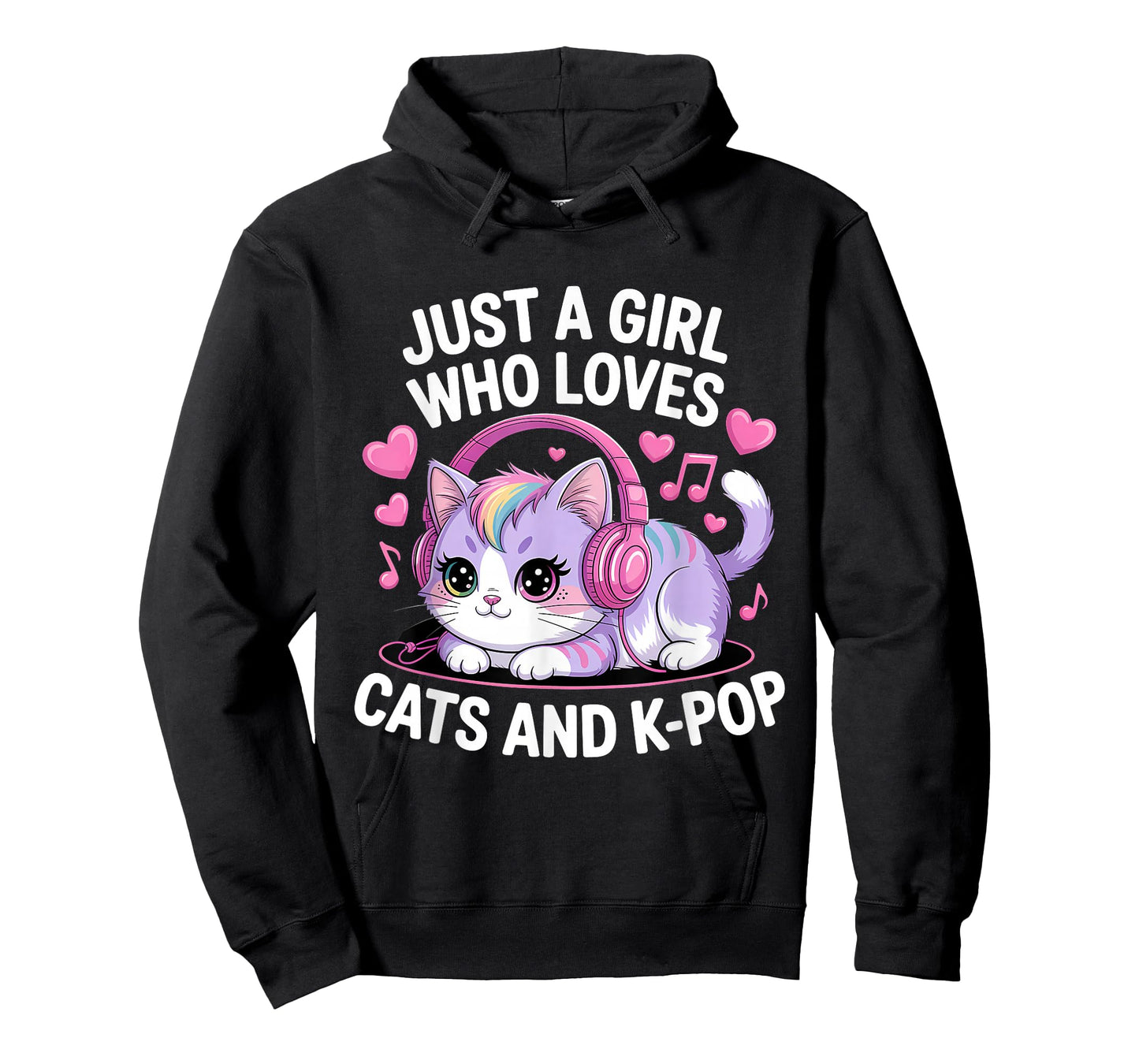 Just A Girl Who Loves Cats and K-Pop Girl K Pop Kawaii Kpop T-Shirt