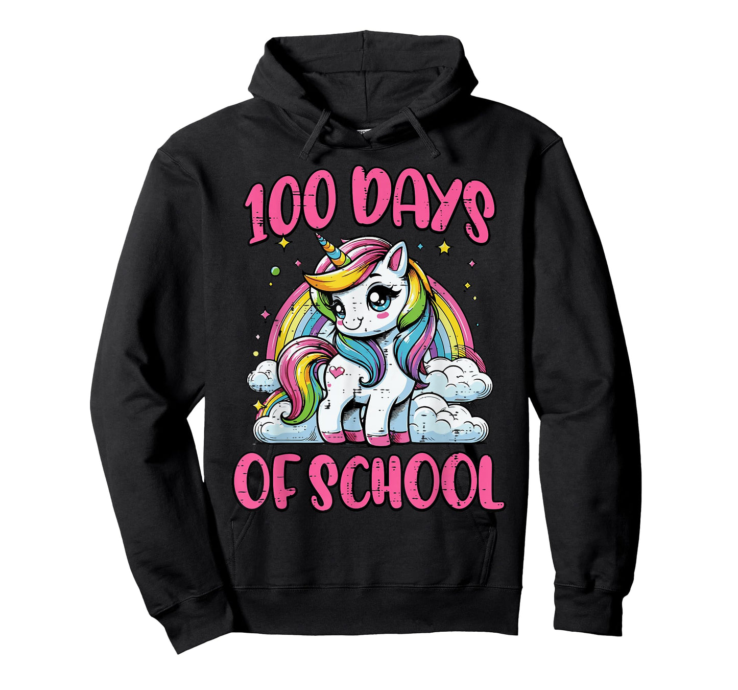 100 Days of School Unicorn Cute 100th Day Girls Kids Toddler T-Shirt