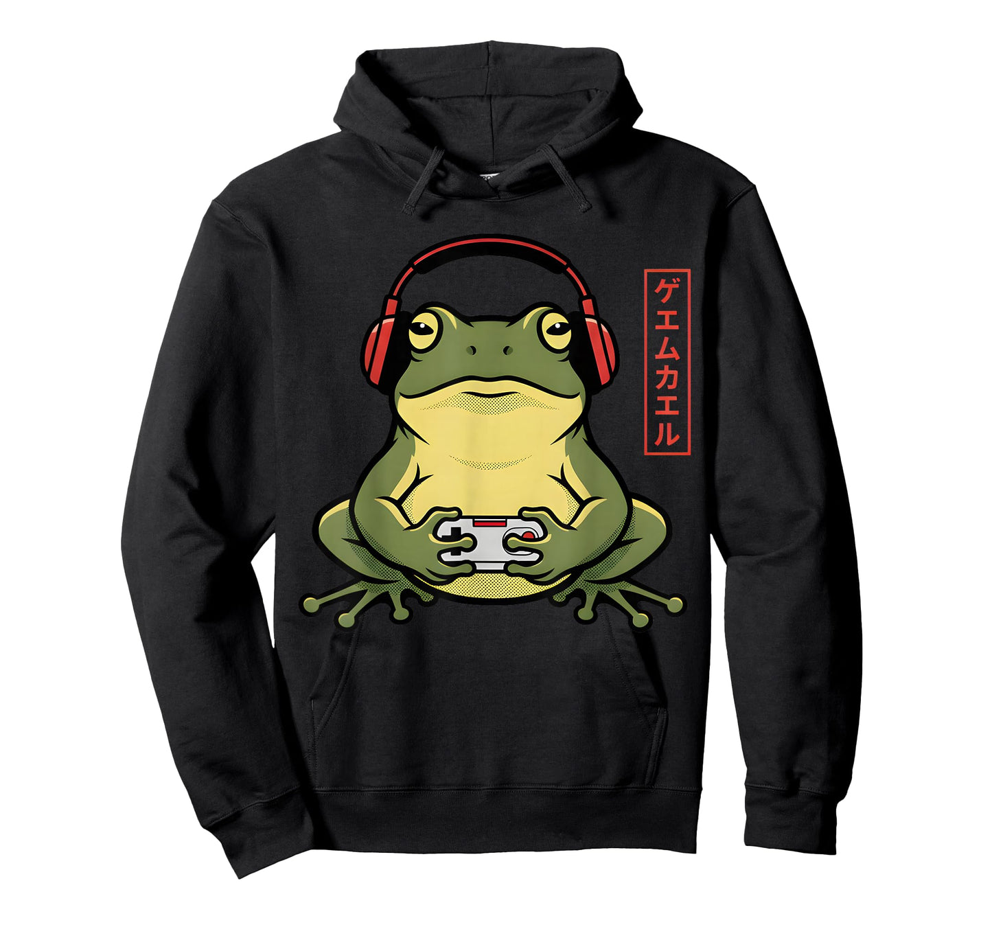 Japanese Gamer Frog Art Funny Vintage Gaming T-Shirt