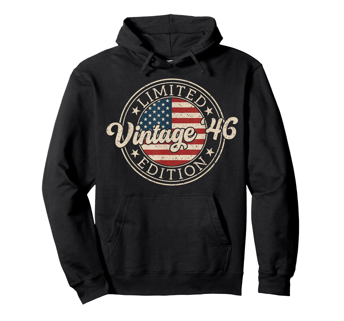 Vintage 1946 Limited Edition USA Flag Funny 80th Birthday T-Shirt