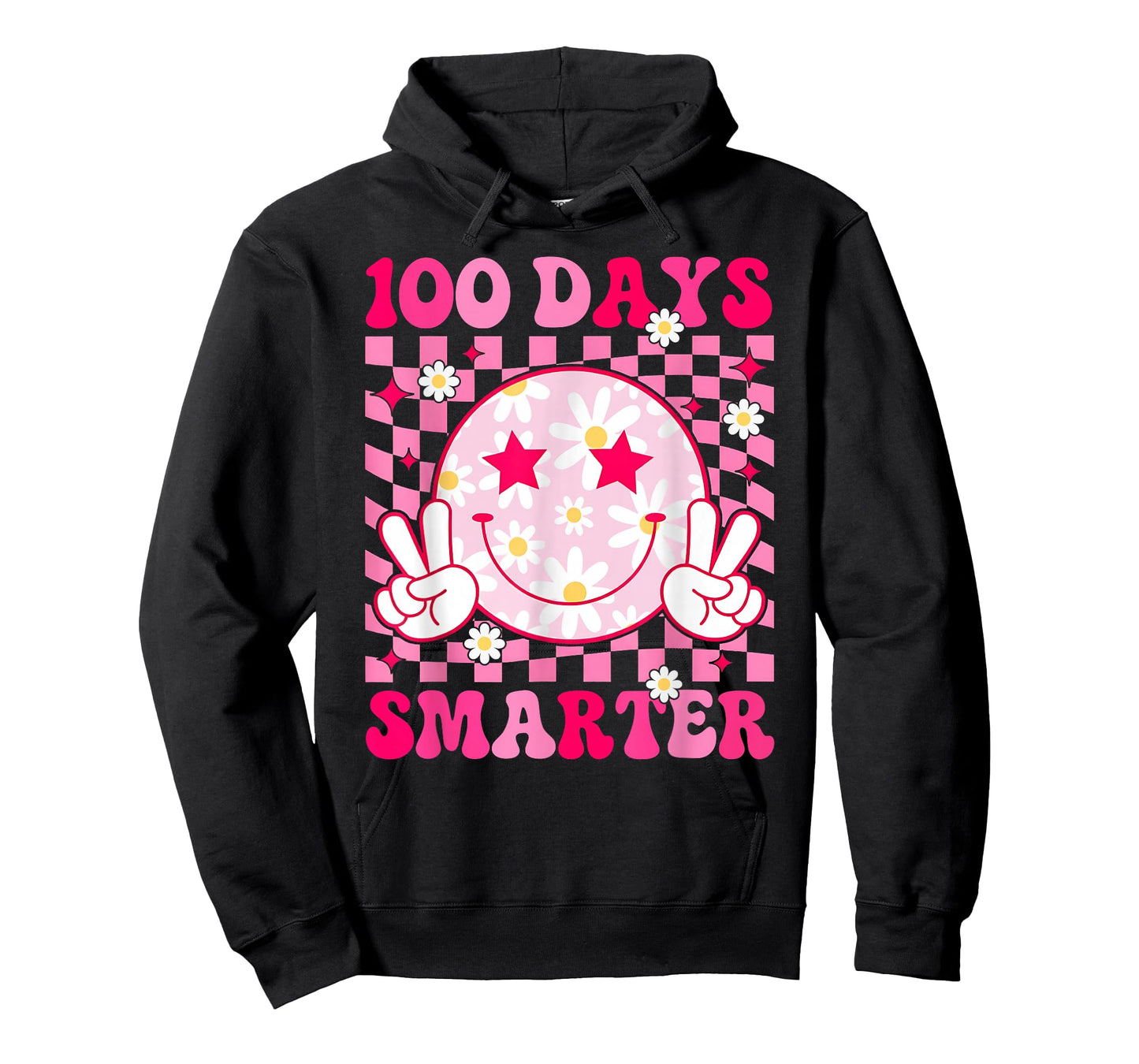 100 Days Smarter 100th Day of School Smile Face Teacher Kids T-Shirt