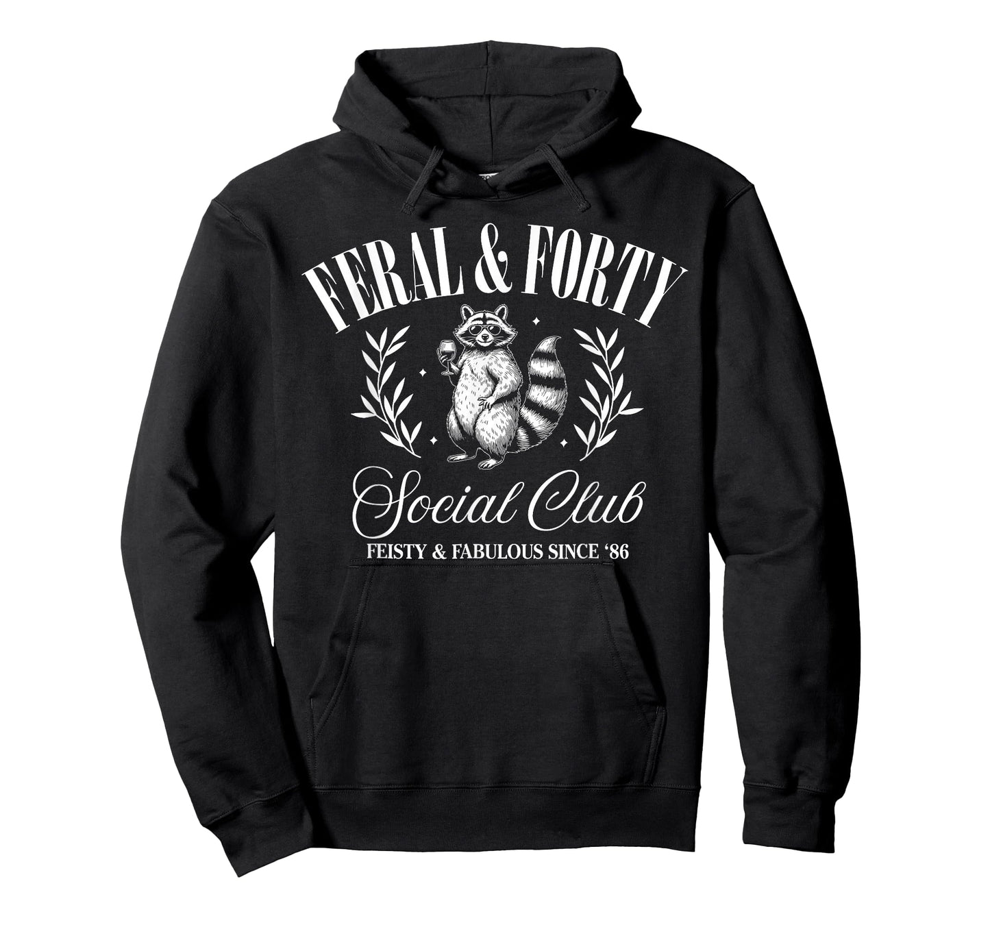 Feral and Forty Social Club Since 1986, 40 Years Old Gifts T-Shirt