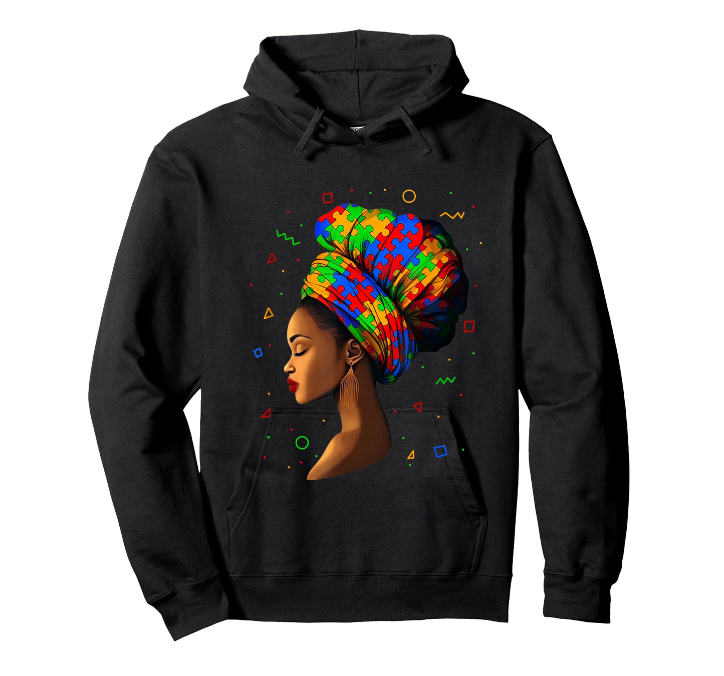Black History Month Autism Awareness Melanin Woman Puzzles T-Shirt