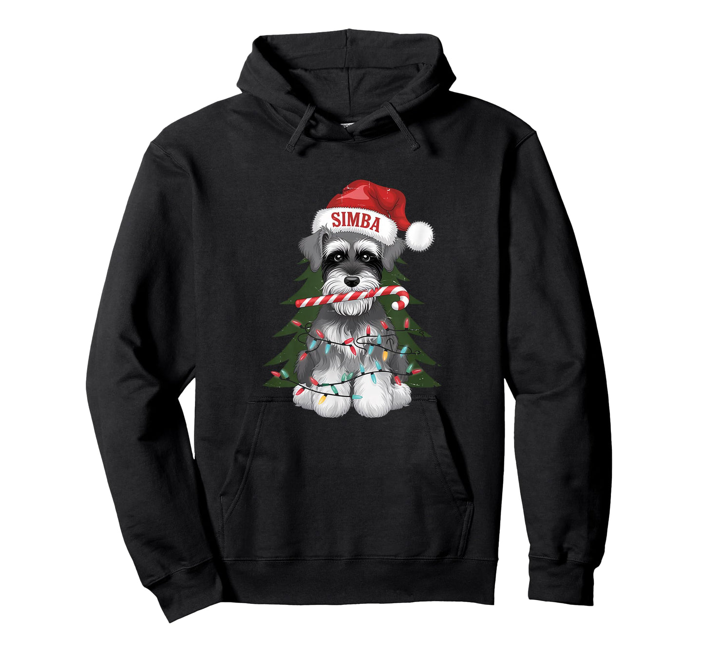 Funny Puppy Dog Christmas Holiday with Candy Cane T-Shirt