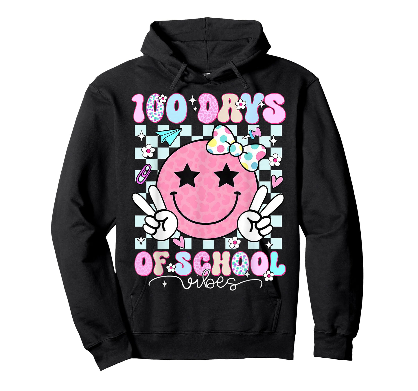 100th Day of School Vibes Cute Smile Face 100 Days of School T-Shirt
