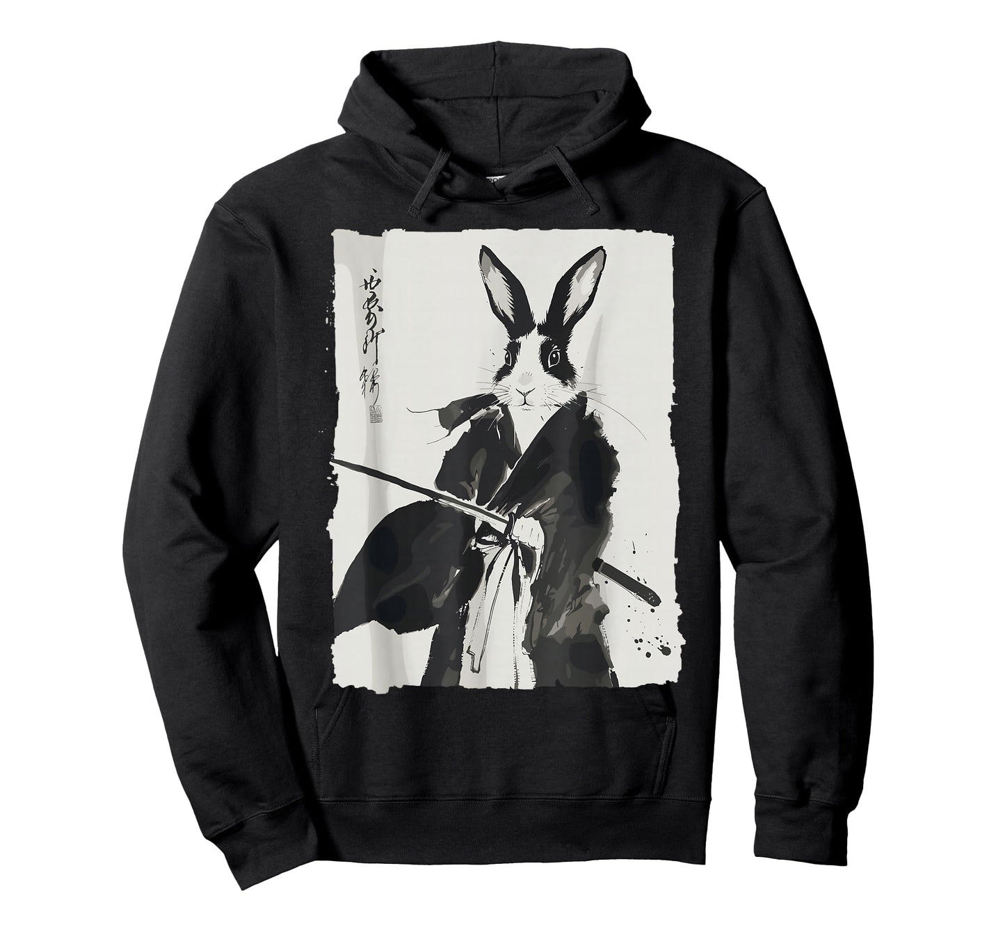 Samurai Bunny Shirts for Women Men Vintage Graphic Japanese T-Shirt