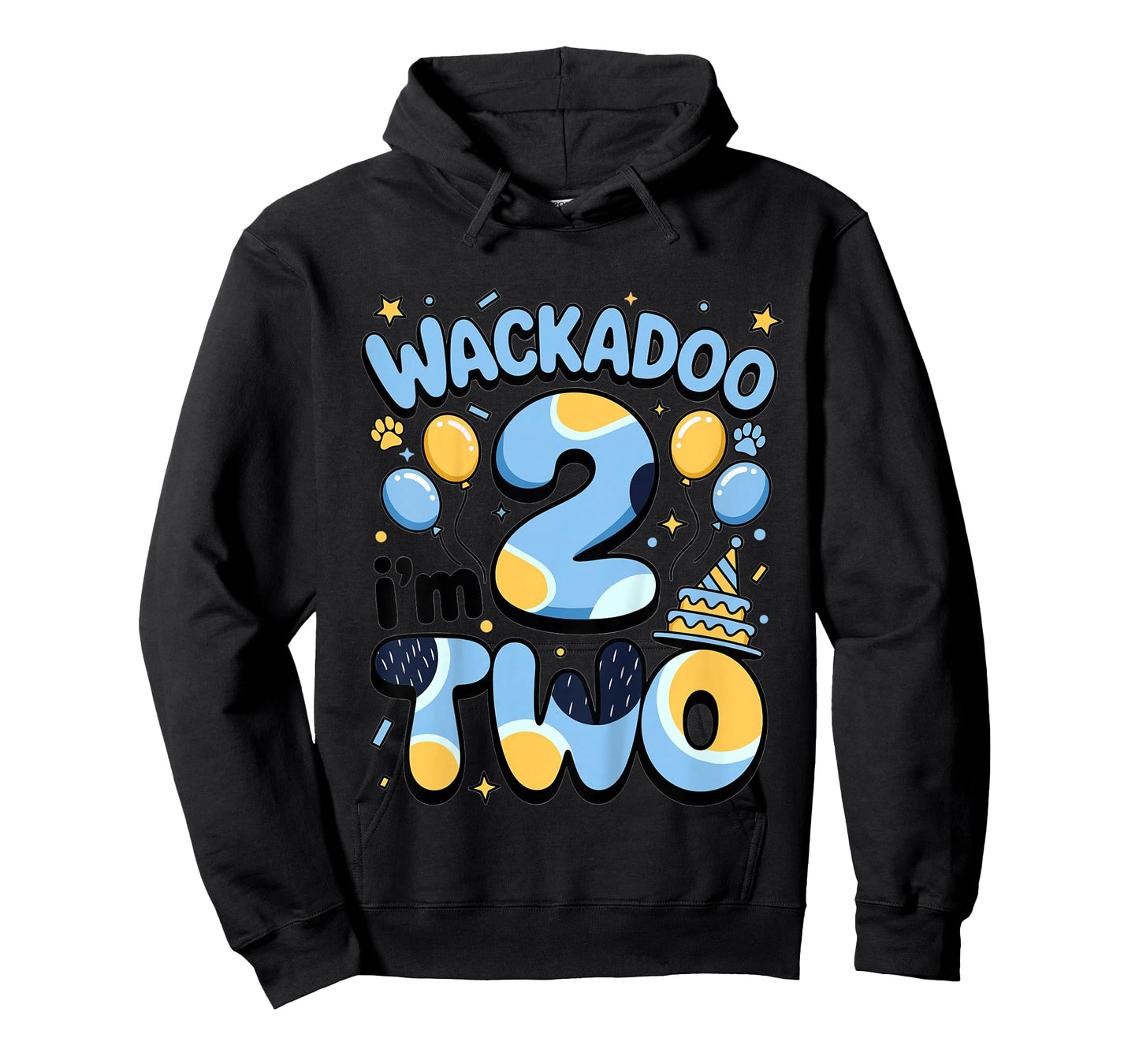 Wackadoo I'm Two 2nd Birthday Boy Toddler 2 Year Dog Lover T-Shirt