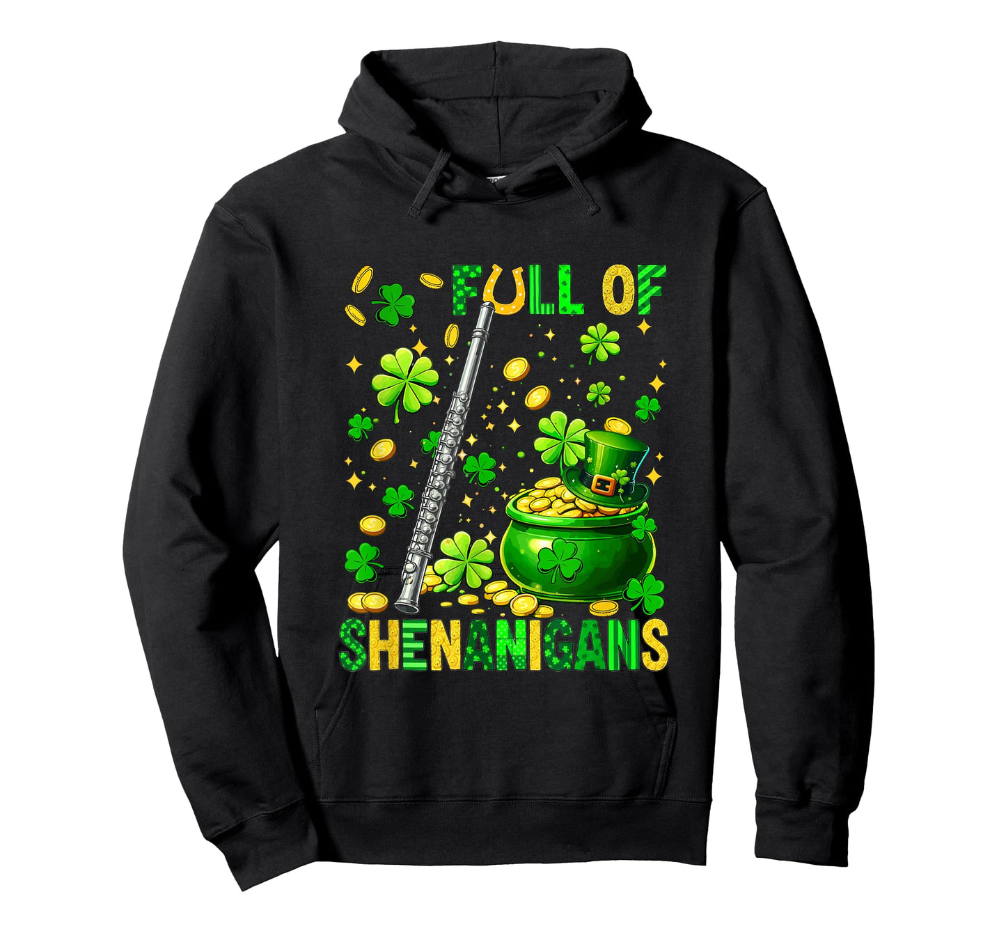 Full of Shenanigans St. Patrick's Day Flute Instrument T-Shirt