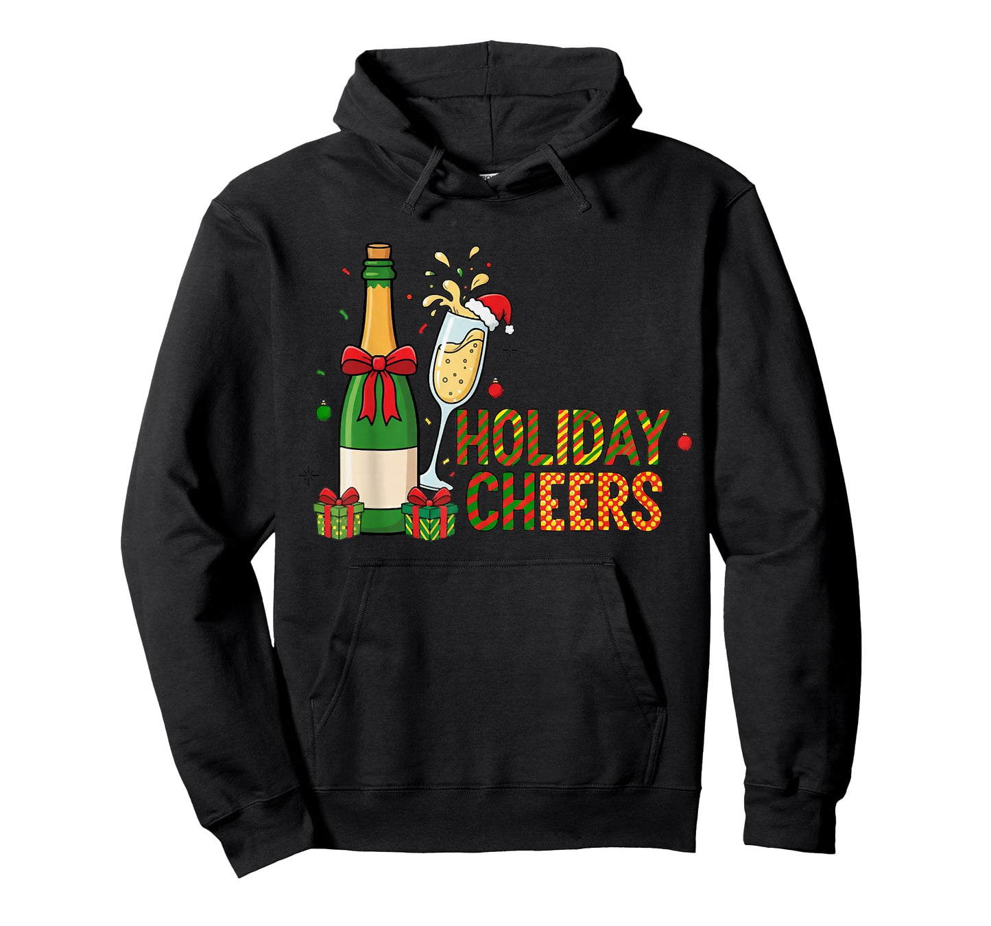 Christmas Holiday Cheers, Christmas Champagne, Drink Lover T-Shirt