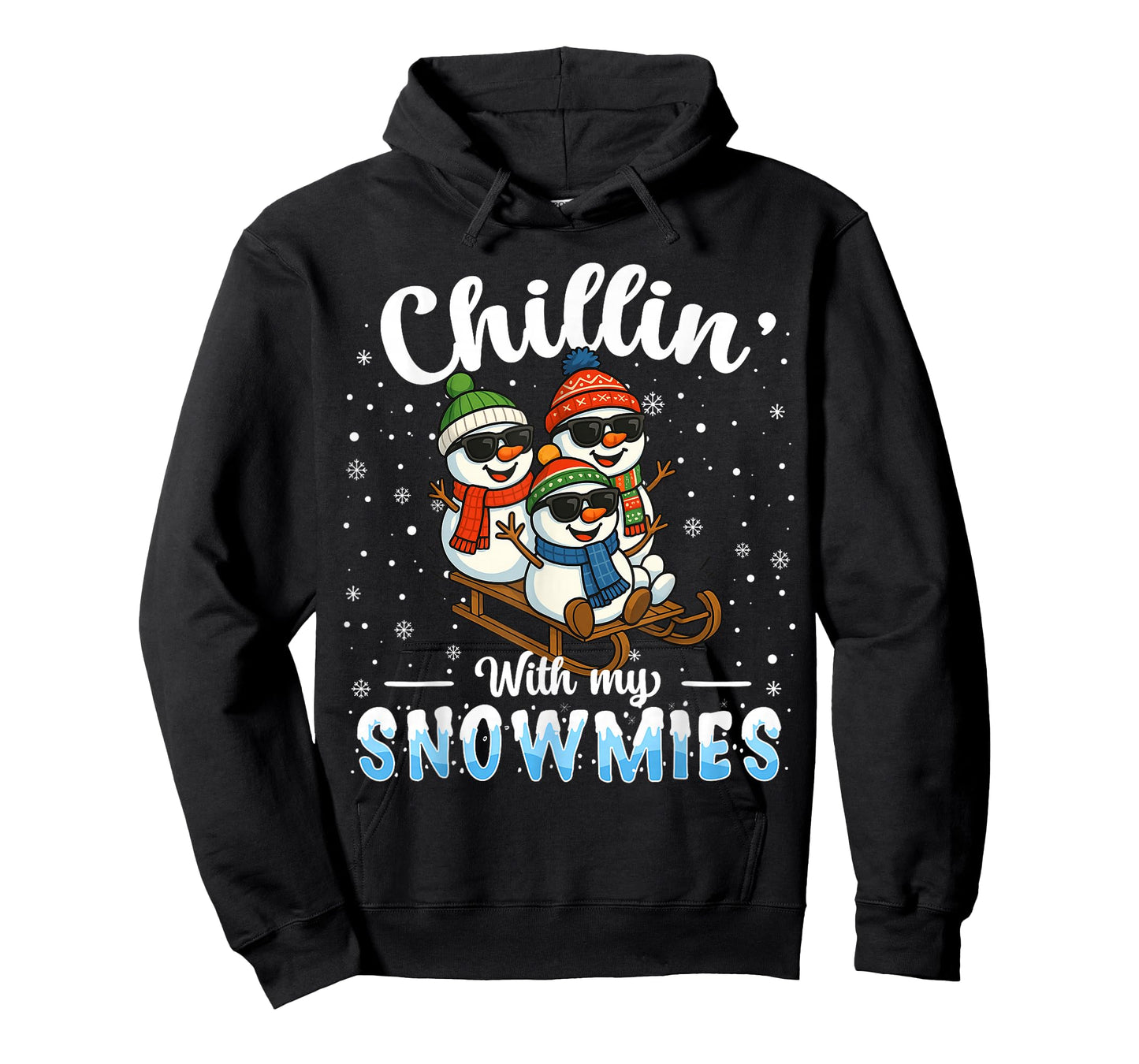 Chillin with My Snowmies Funny Snowman Christmas Kids Boys T-Shirt